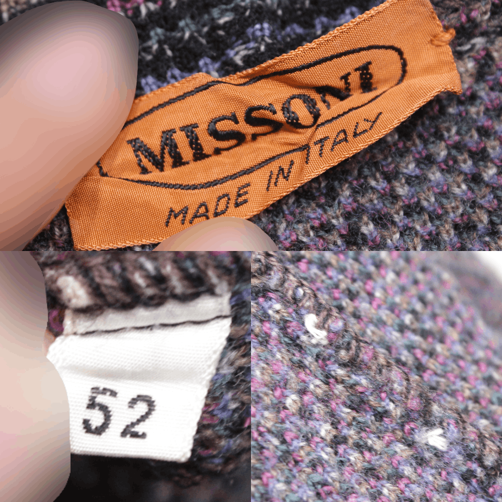 Missoni 90S Flowers Pattern Wool Acryl Knit Baggy Vintage Size US L / EU 52-54 / 3 - 8 Thumbnail