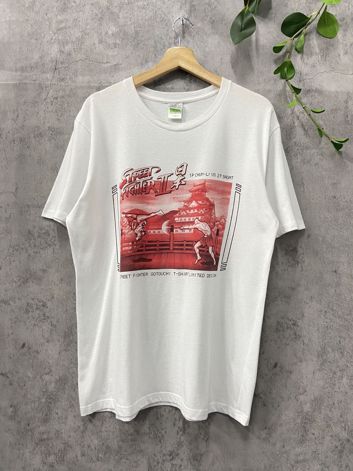 image of Nintendo x Vintage Street Fighter Ii Capcom Game Official Tshirt in White, Men's (Size Large)