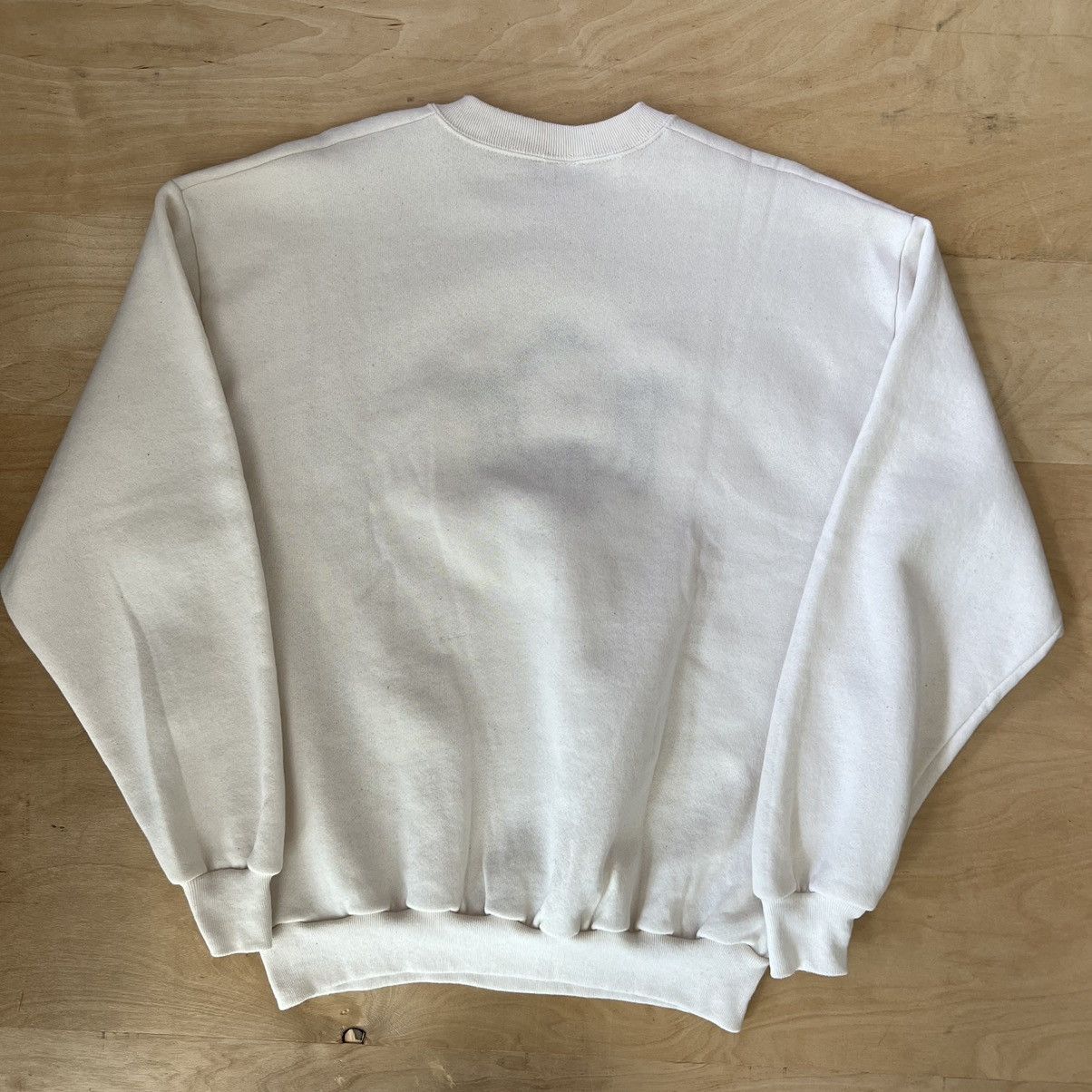 Vintage Vintage Cartoon Face Sweatshirt Beige 90s Embroidered Fleece Size US L / EU 52-54 / 3 - 4 Thumbnail