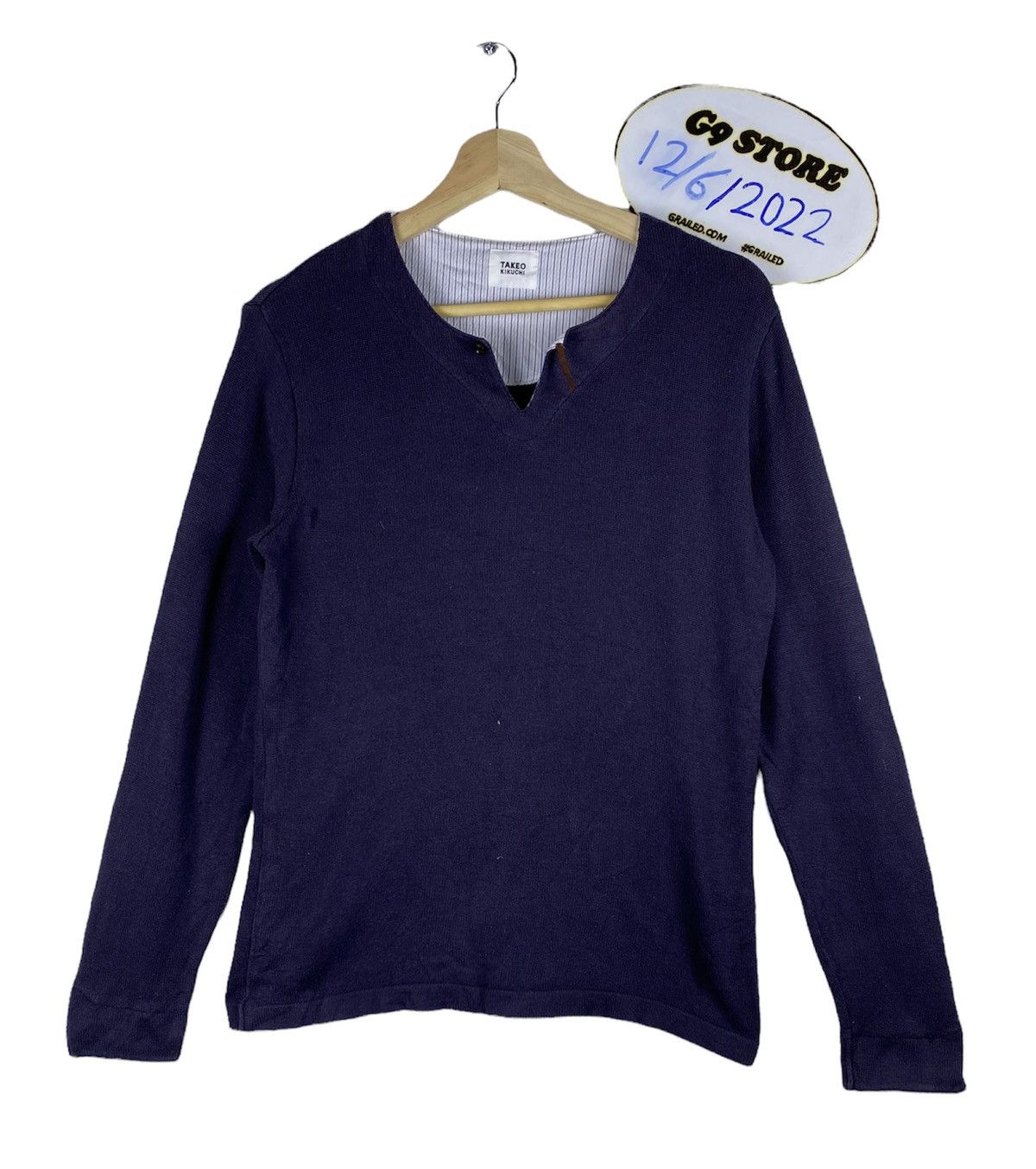 Takeo Kikuchi GONE 🔥 Vintage Takeo Kikuchi Blue Knit Sweaters Size US S / EU 44-46 / 1 - 1 Thumbnail