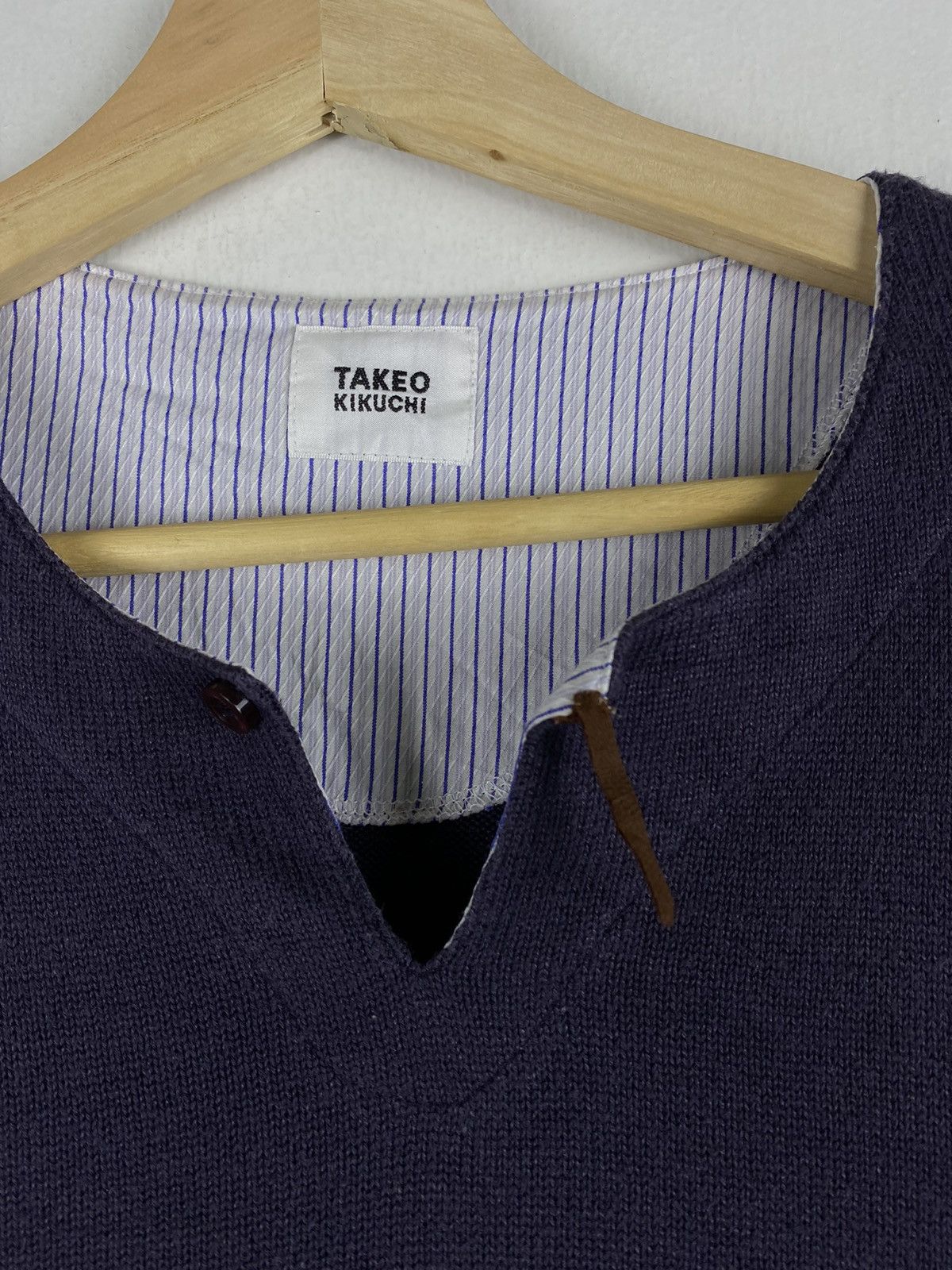 Takeo Kikuchi GONE 🔥 Vintage Takeo Kikuchi Blue Knit Sweaters Size US S / EU 44-46 / 1 - 4 Thumbnail