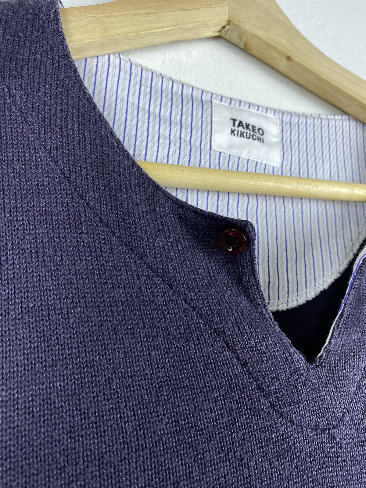 Takeo Kikuchi GONE 🔥 Vintage Takeo Kikuchi Blue Knit Sweaters Size US S / EU 44-46 / 1 - 5 Thumbnail