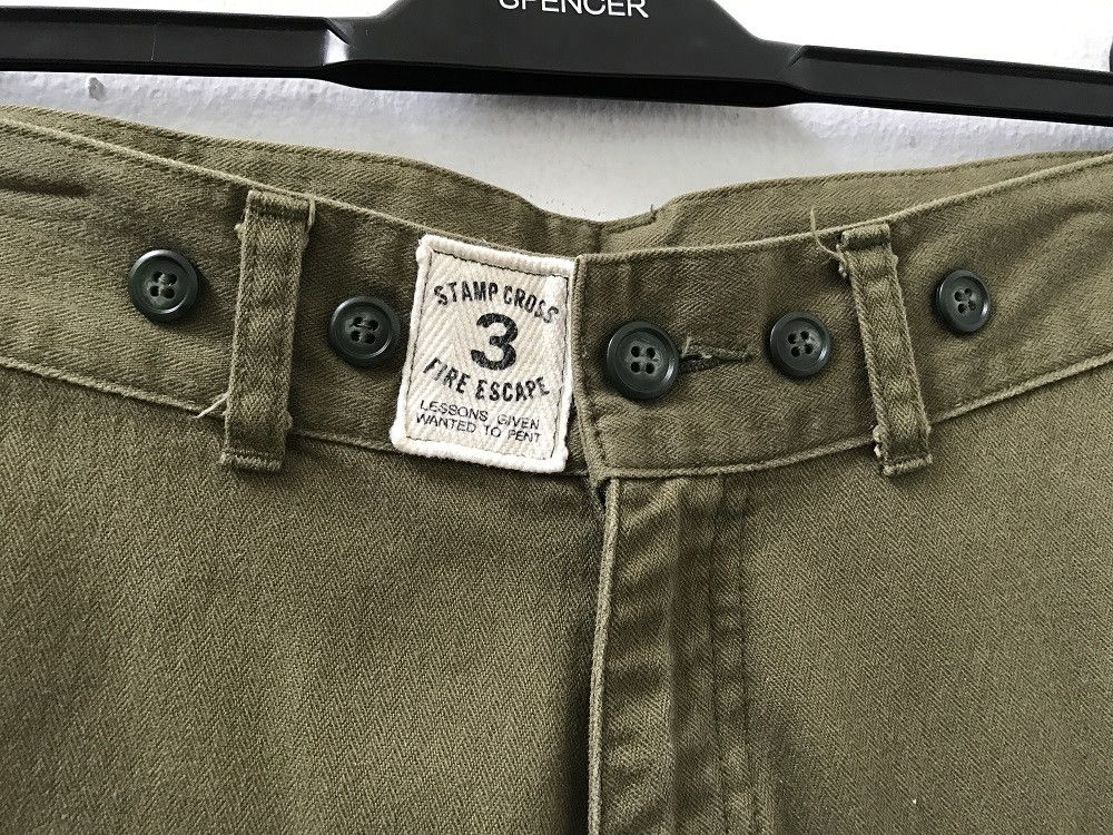 Vintage Japan Brand HBT Military Cargo Trouser Pant Size US 28 / EU 44 - 3 Thumbnail