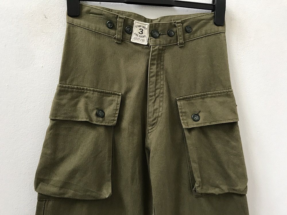 Vintage Japan Brand HBT Military Cargo Trouser Pant Size US 28 / EU 44 - 2 Thumbnail