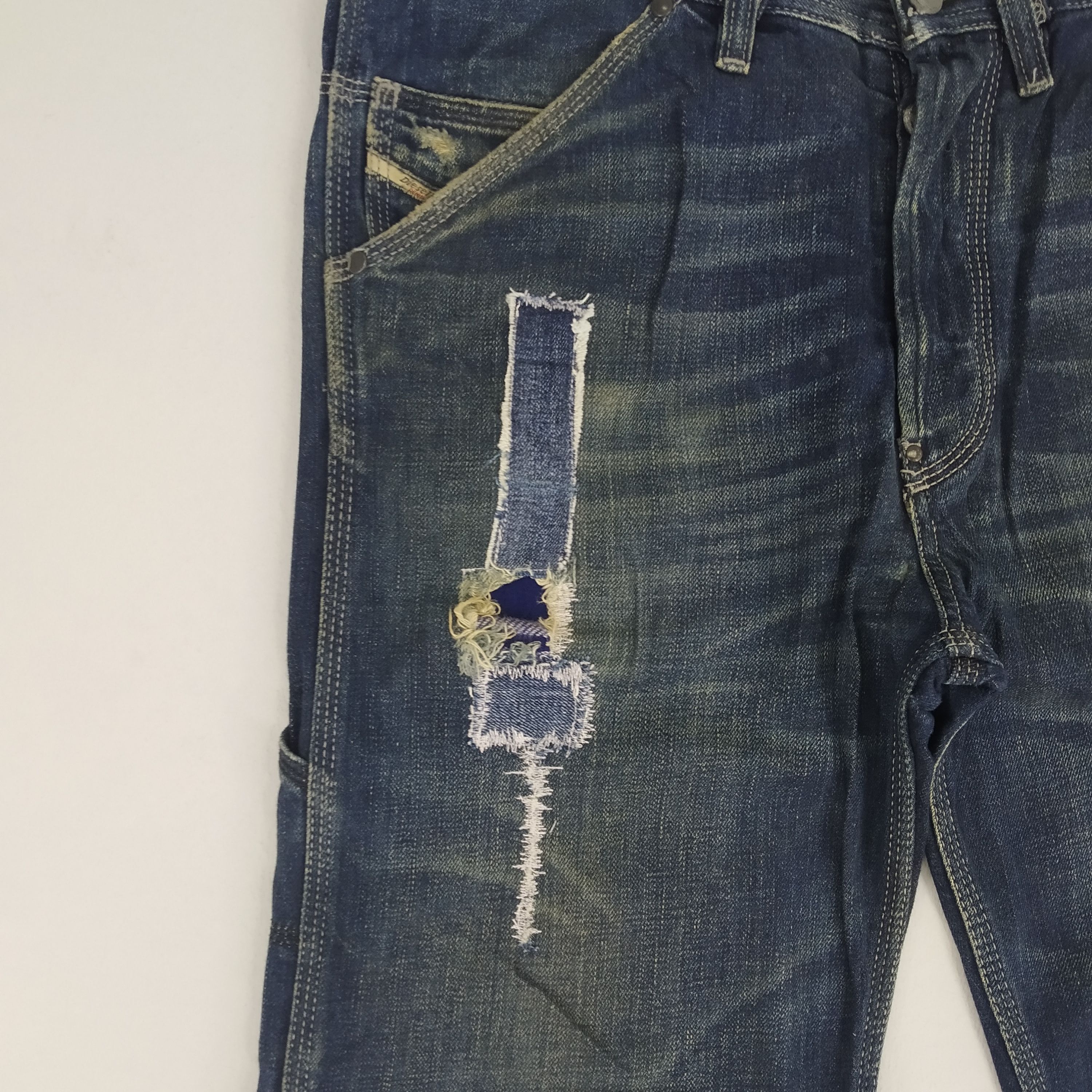 Diesel Distressed Diesel Denim Jeans Boro Sashiko Pattern Jeans Size US 34 / EU 50 - 5 Thumbnail