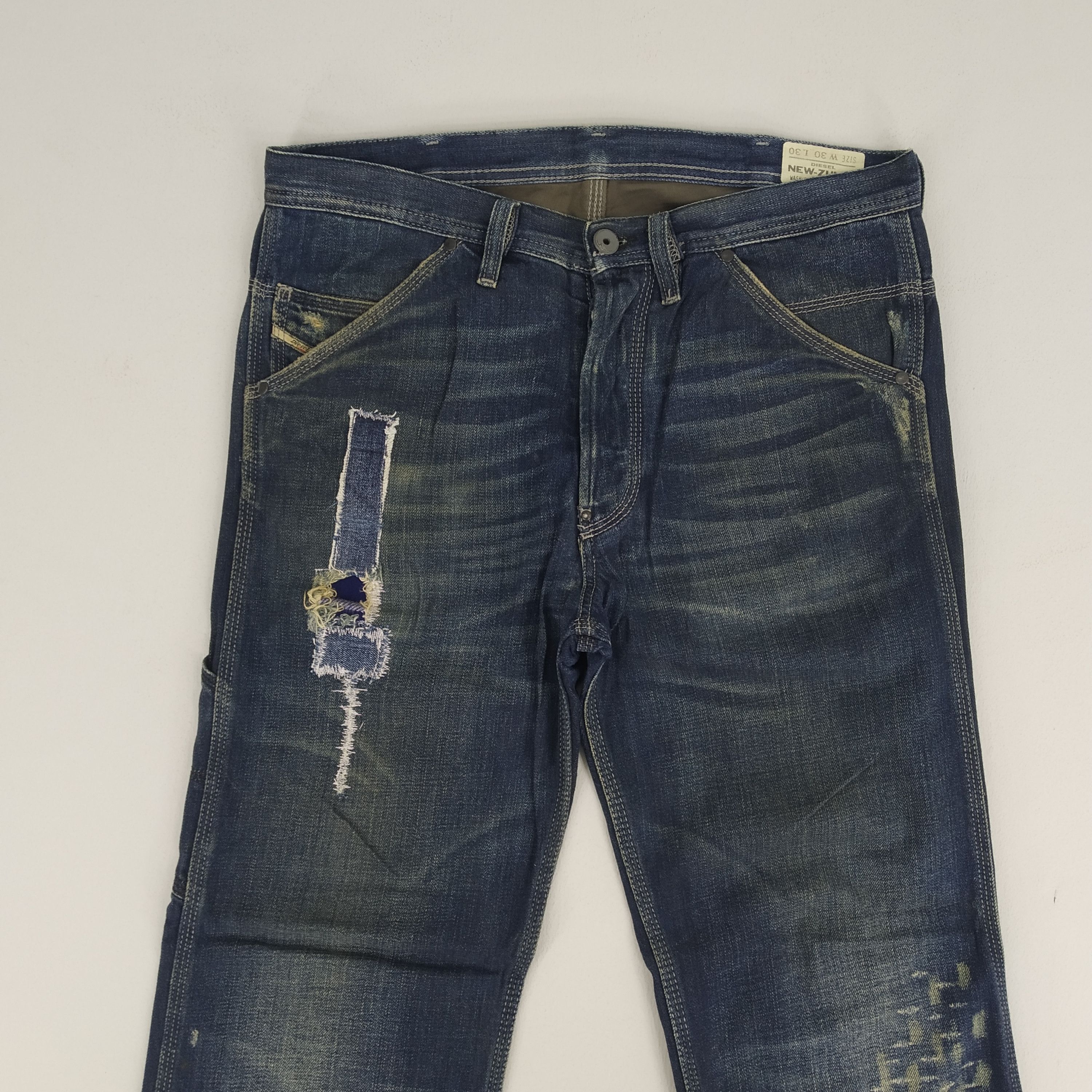 Diesel Distressed Diesel Denim Jeans Boro Sashiko Pattern Jeans Size US 34 / EU 50 - 4 Thumbnail