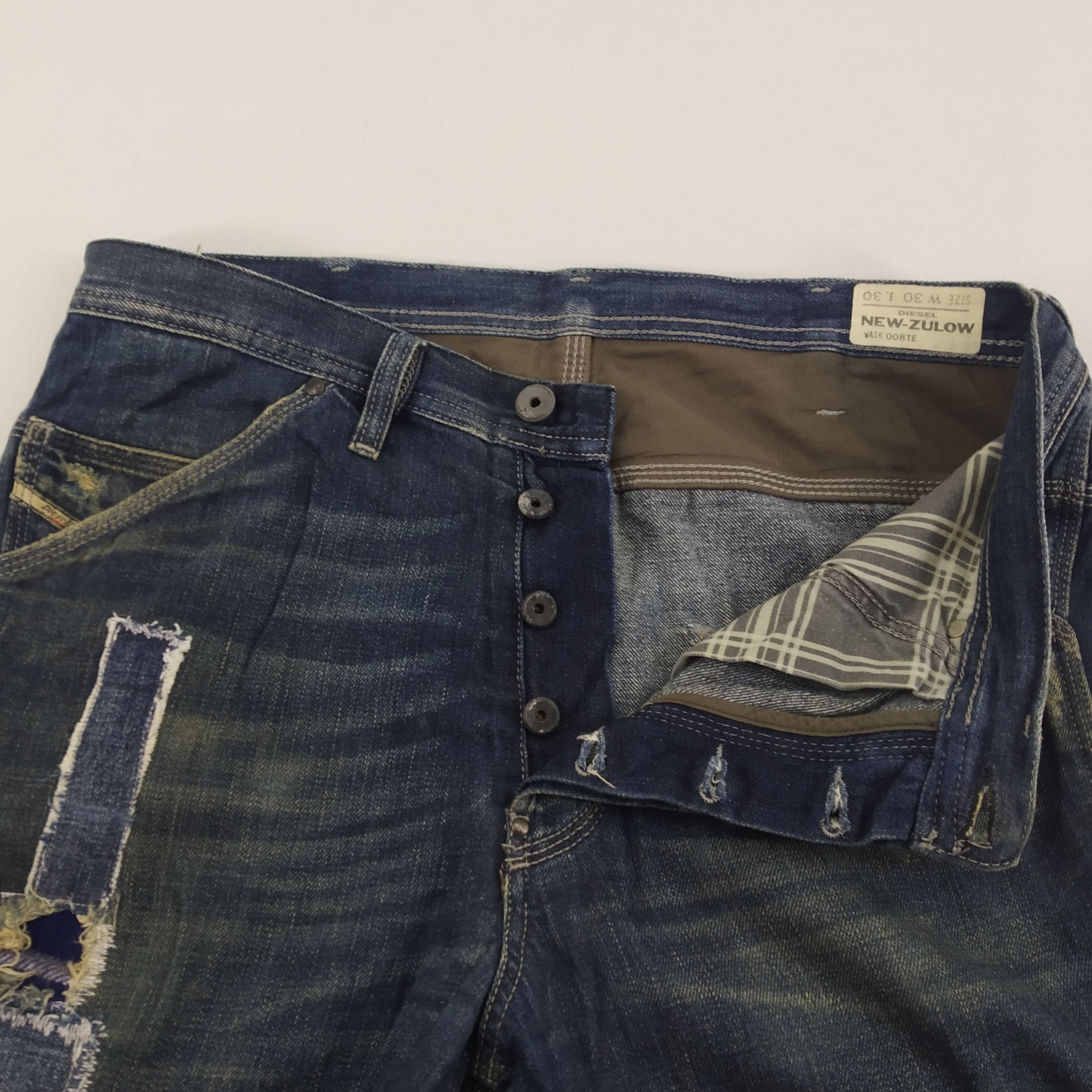 Diesel Distressed Diesel Denim Jeans Boro Sashiko Pattern Jeans Size US 34 / EU 50 - 12 Thumbnail