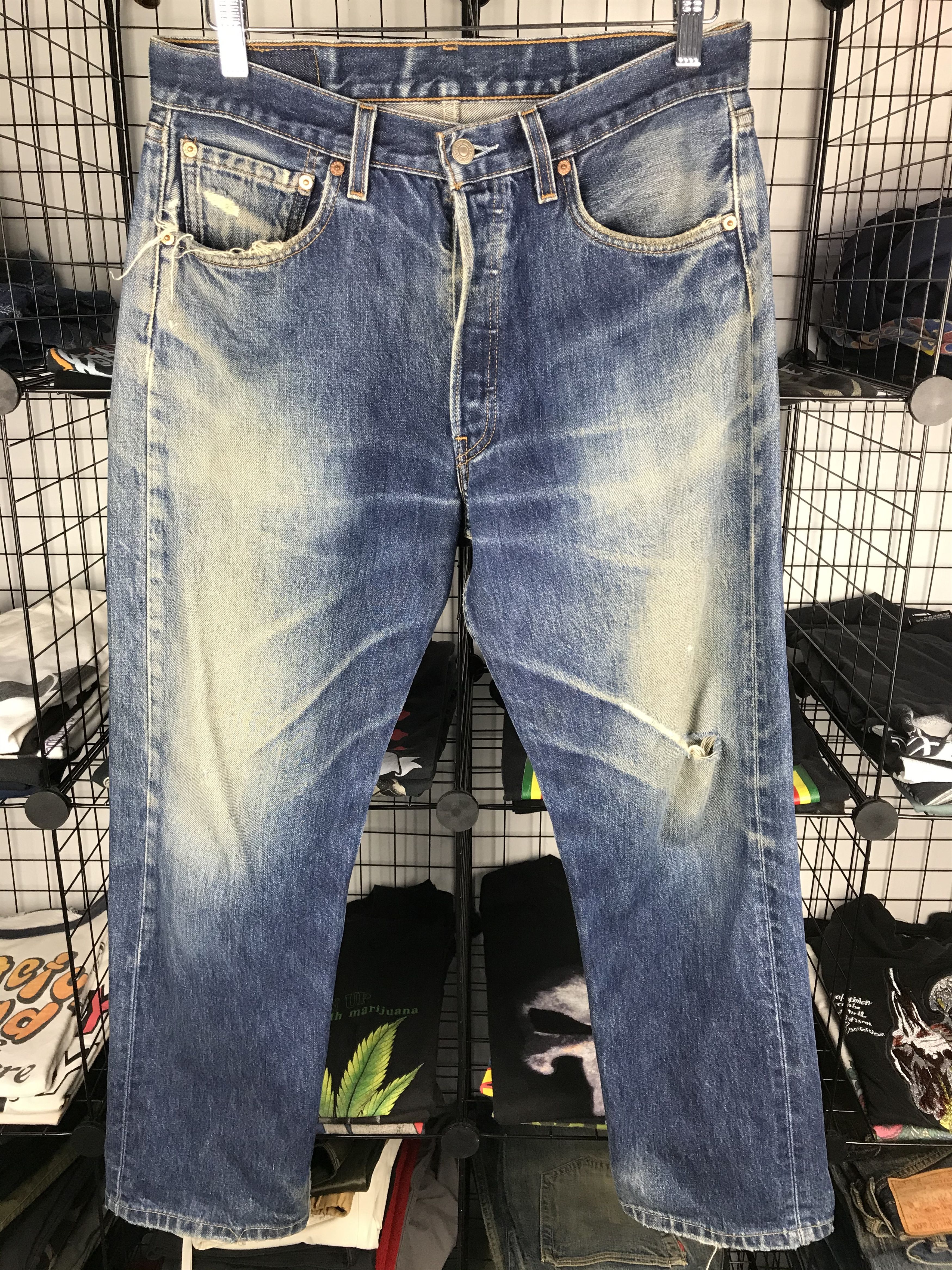 Levi's × Levi's Vintage Clothing Vintage Distressed Levi's 501 Button 553 Size US 31 - 1 Thumbnail