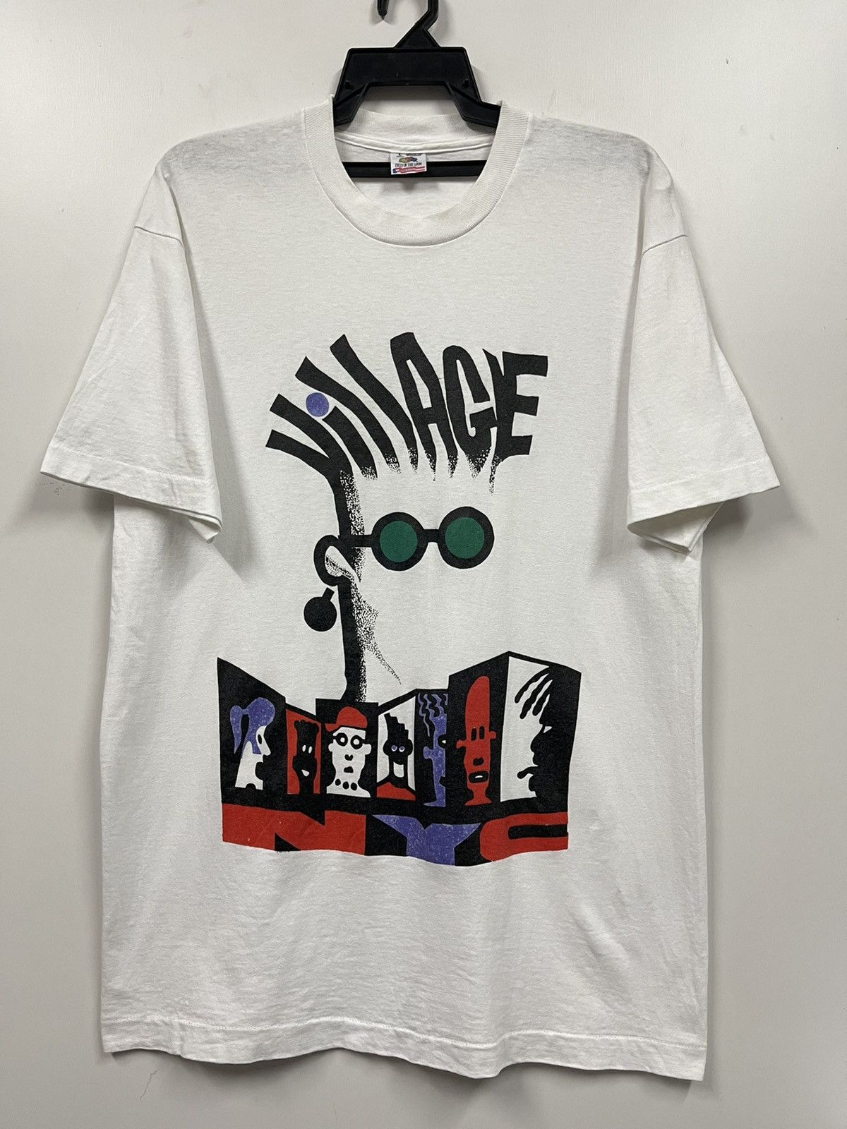 Cartoon Network × Vintage Vintage 90s Fido Dido Village Nyc Single Stitch Shirt Size US L / EU 52-54 / 3 - 1 Thumbnail