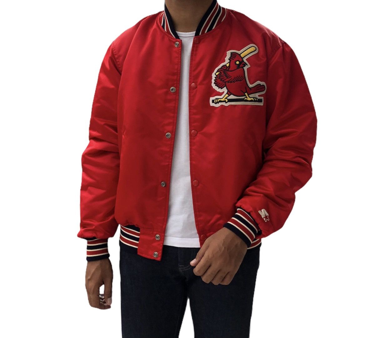 Starter Vintage 90s Starter MLB Louisville Cardinals Baseball Jacket Size US L / EU 52-54 / 3 - 2 Thumbnail