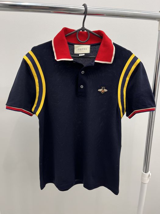 Gucci cotton polo with hot sale bee