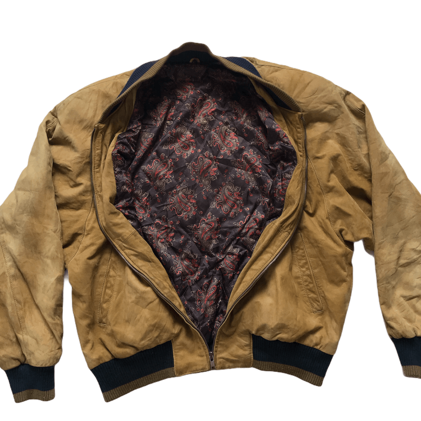 Vintage Vintage Japanese Brand Bombers Leather Jacket Size US L / EU 52-54 / 3 - 4 Thumbnail