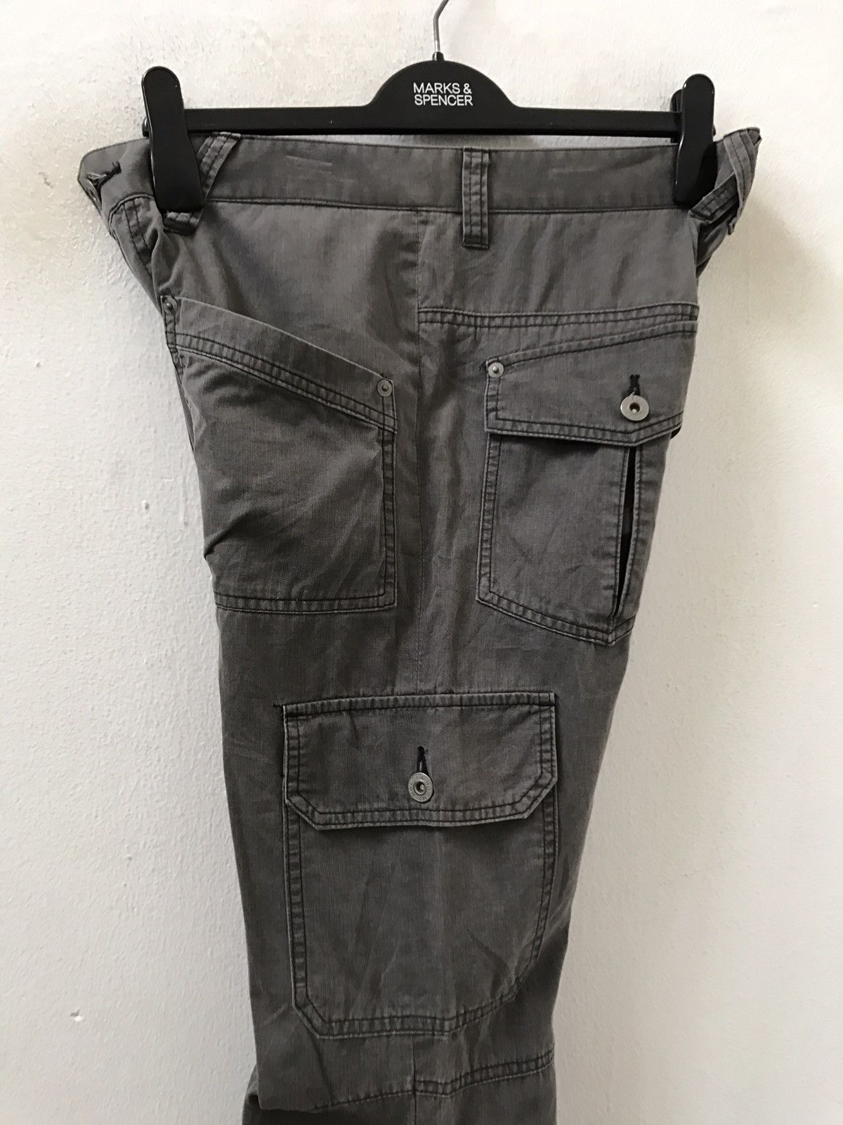 Japanese Brand Japan Made Zipper Hem Multi Pocket Cargo Trouser Pant Size US 31 - 18 Thumbnail