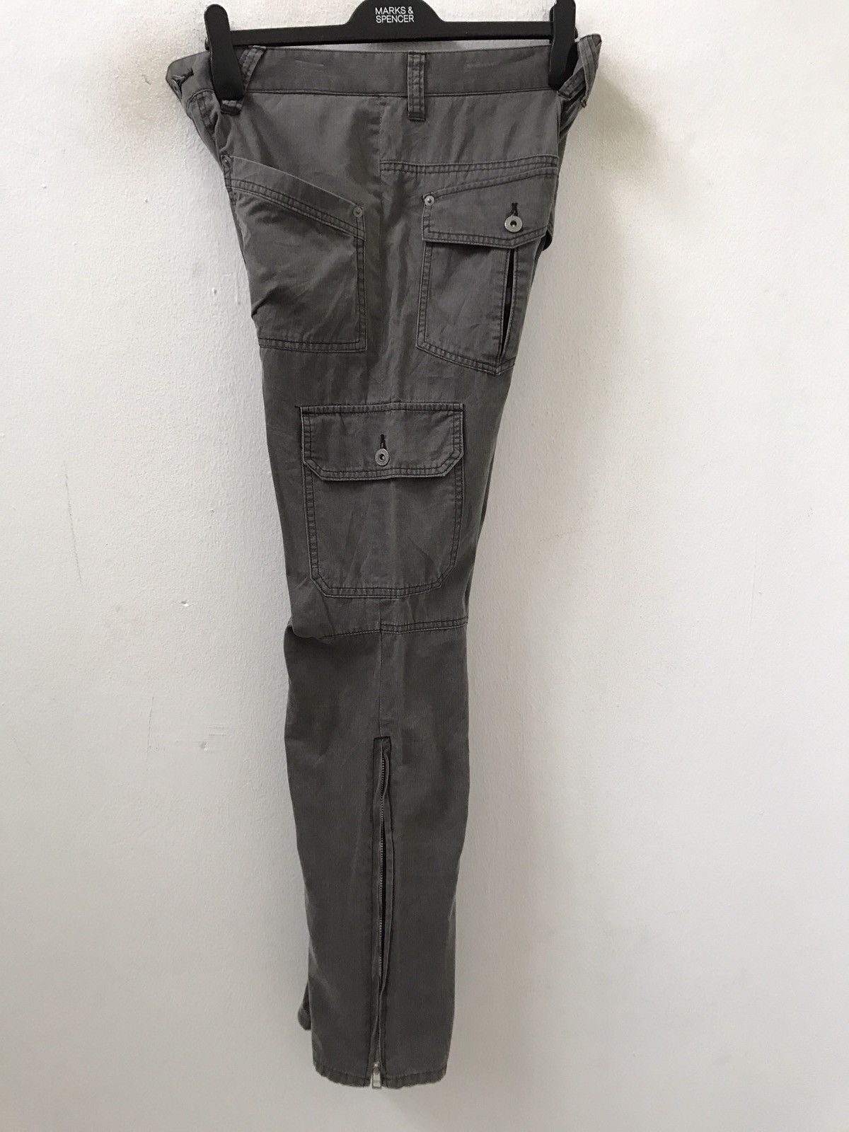 Japanese Brand Japan Made Zipper Hem Multi Pocket Cargo Trouser Pant Size US 31 - 16 Thumbnail