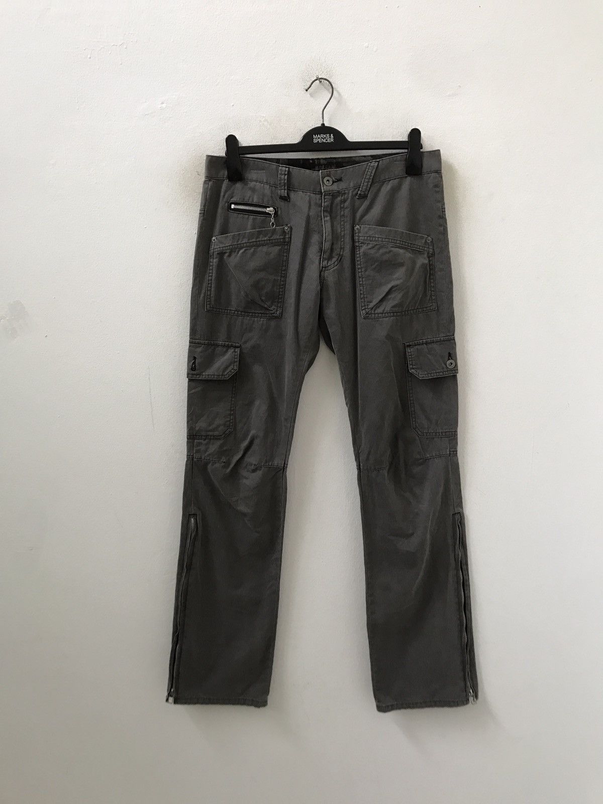 Japanese Brand Japan Made Zipper Hem Multi Pocket Cargo Trouser Pant Size US 31 - 2 Thumbnail