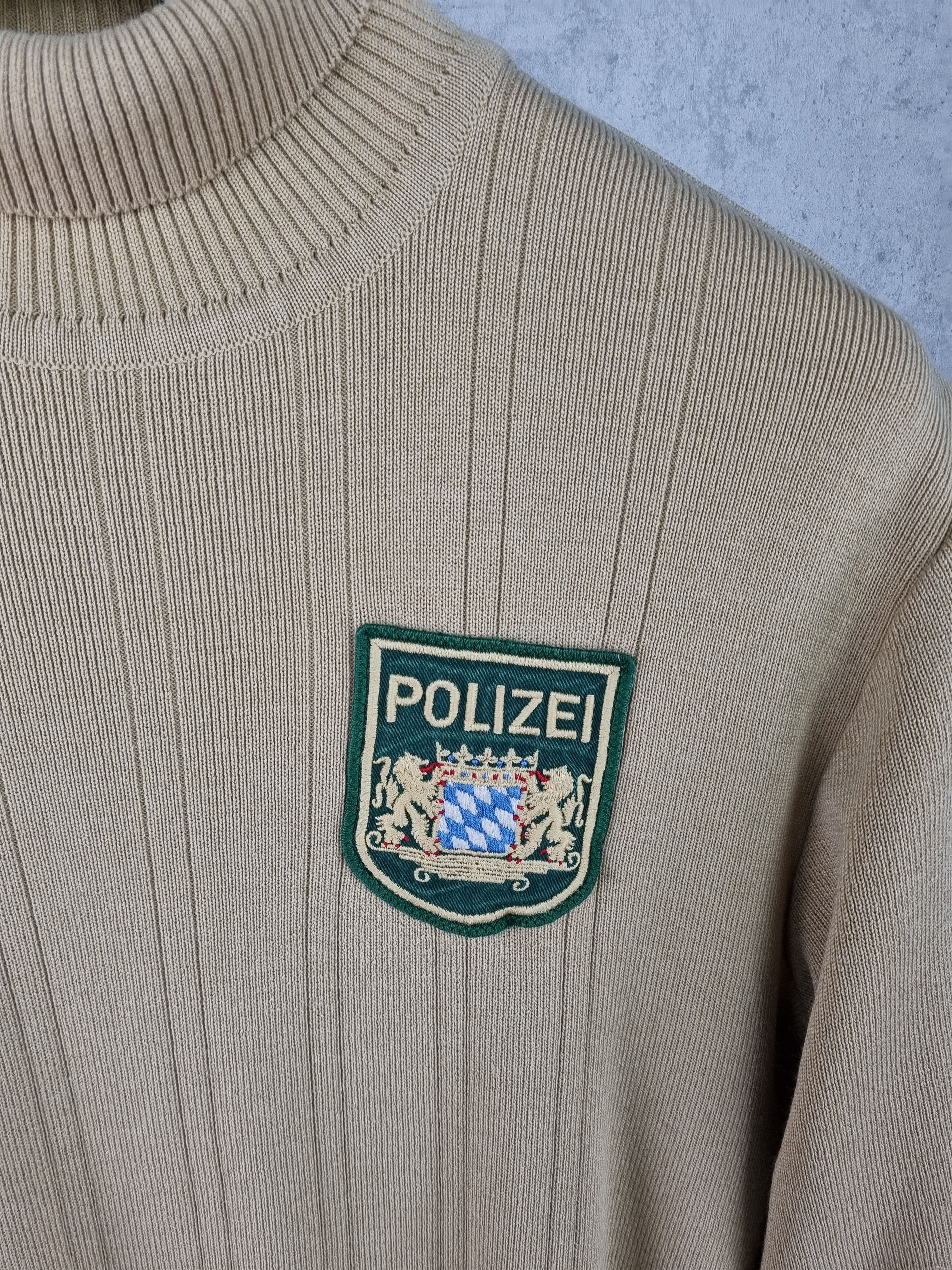 Vintage POLIZEI Turtleneck Sweater Size US M / EU 48-50 / 2 - 4 Thumbnail