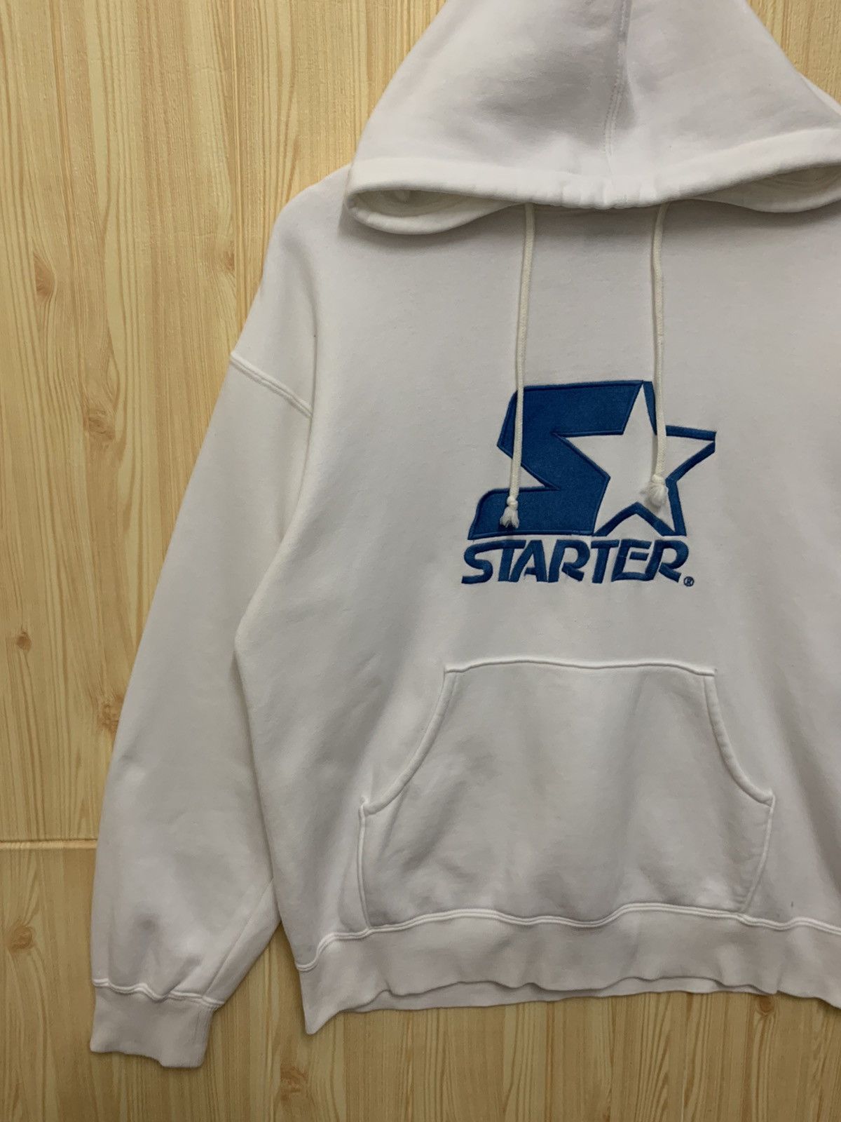 Starter × Vintage Vintage Starter Hoodie Big Logo White Medium Size US M / EU 48-50 / 2 - 2 Thumbnail