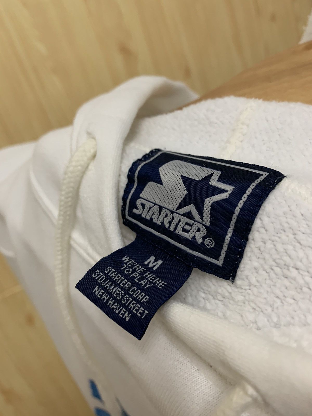 Starter × Vintage Vintage Starter Hoodie Big Logo White Medium Size US M / EU 48-50 / 2 - 8 Thumbnail