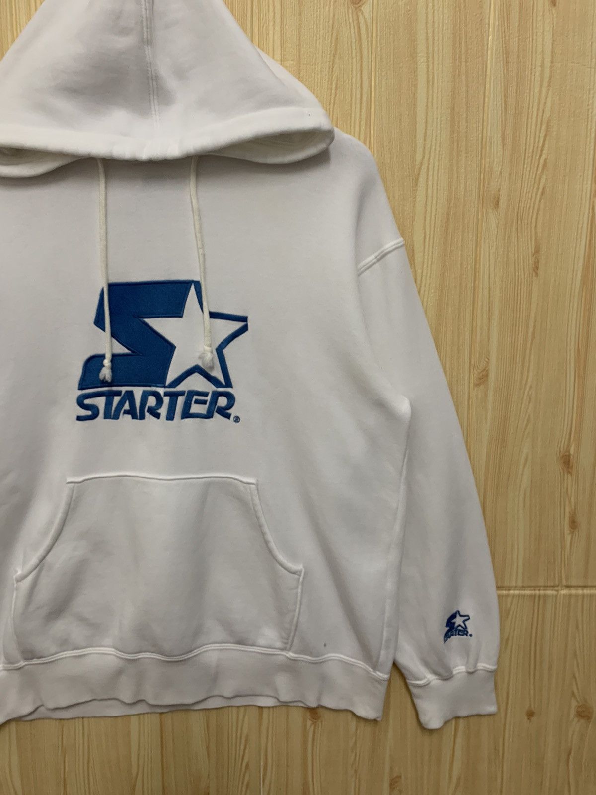 Starter × Vintage Vintage Starter Hoodie Big Logo White Medium Size US M / EU 48-50 / 2 - 3 Thumbnail