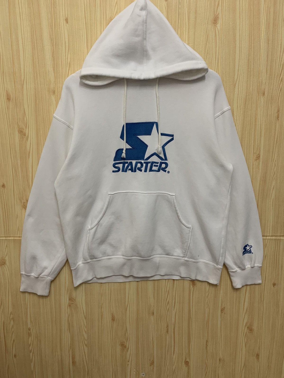 Starter × Vintage Vintage Starter Hoodie Big Logo White Medium Size US M / EU 48-50 / 2 - 1 Thumbnail