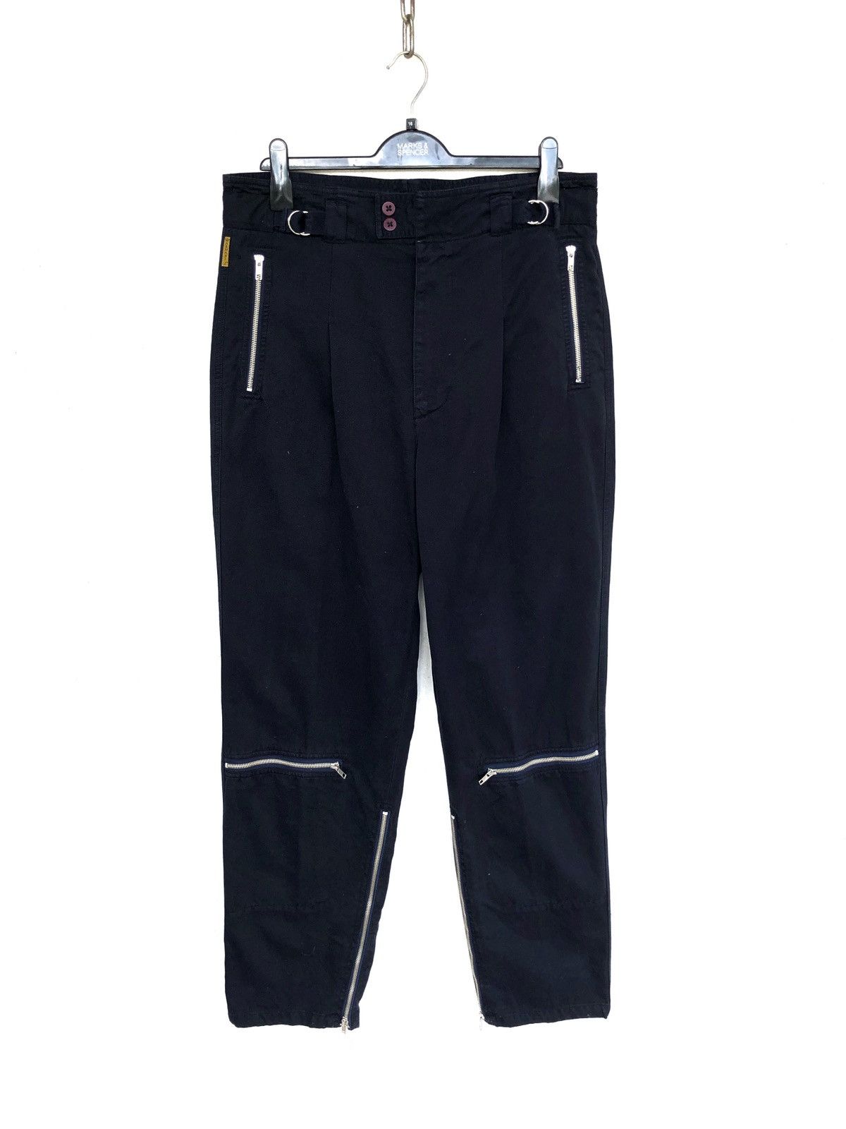 Giorgio Armani Vintage 1980s Armani Multi Zipper Bondage Parachute Pants Size US 32 / EU 48 - 2 Thumbnail