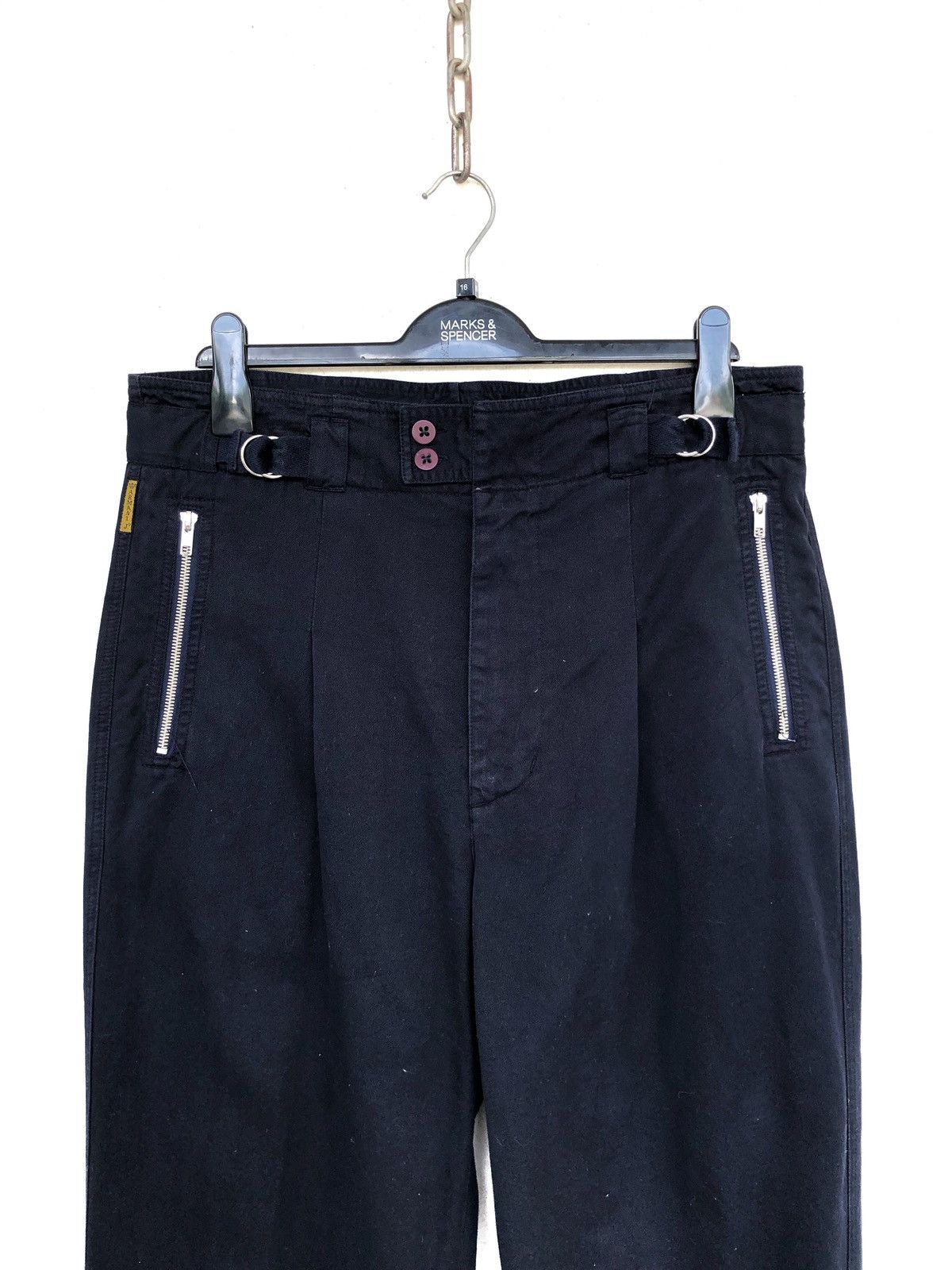 Giorgio Armani Vintage 1980s Armani Multi Zipper Bondage Parachute Pants Size US 32 / EU 48 - 3 Thumbnail