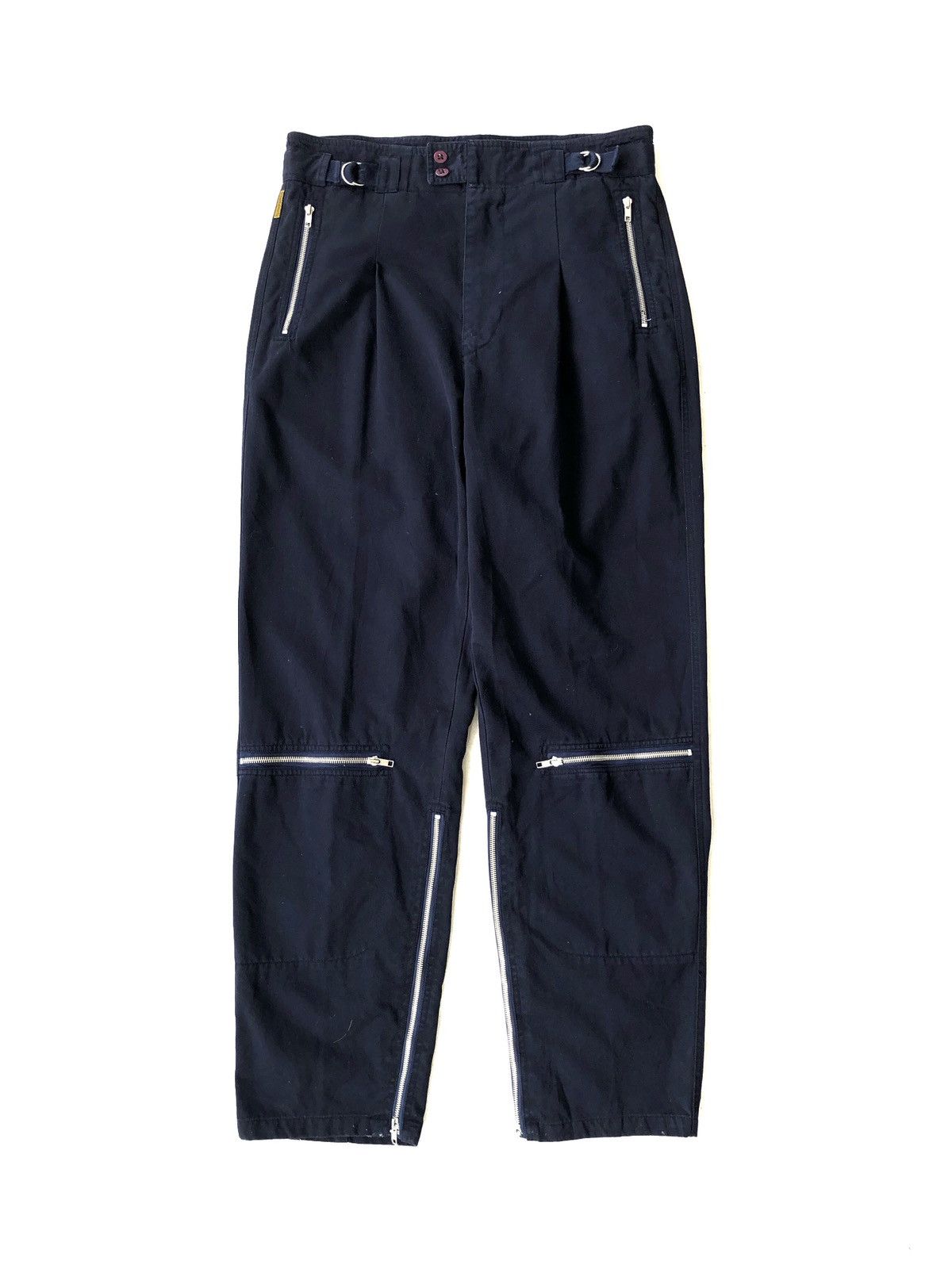 Vintage 1980s Armani Multi Zipper Bondage Parachute Pants