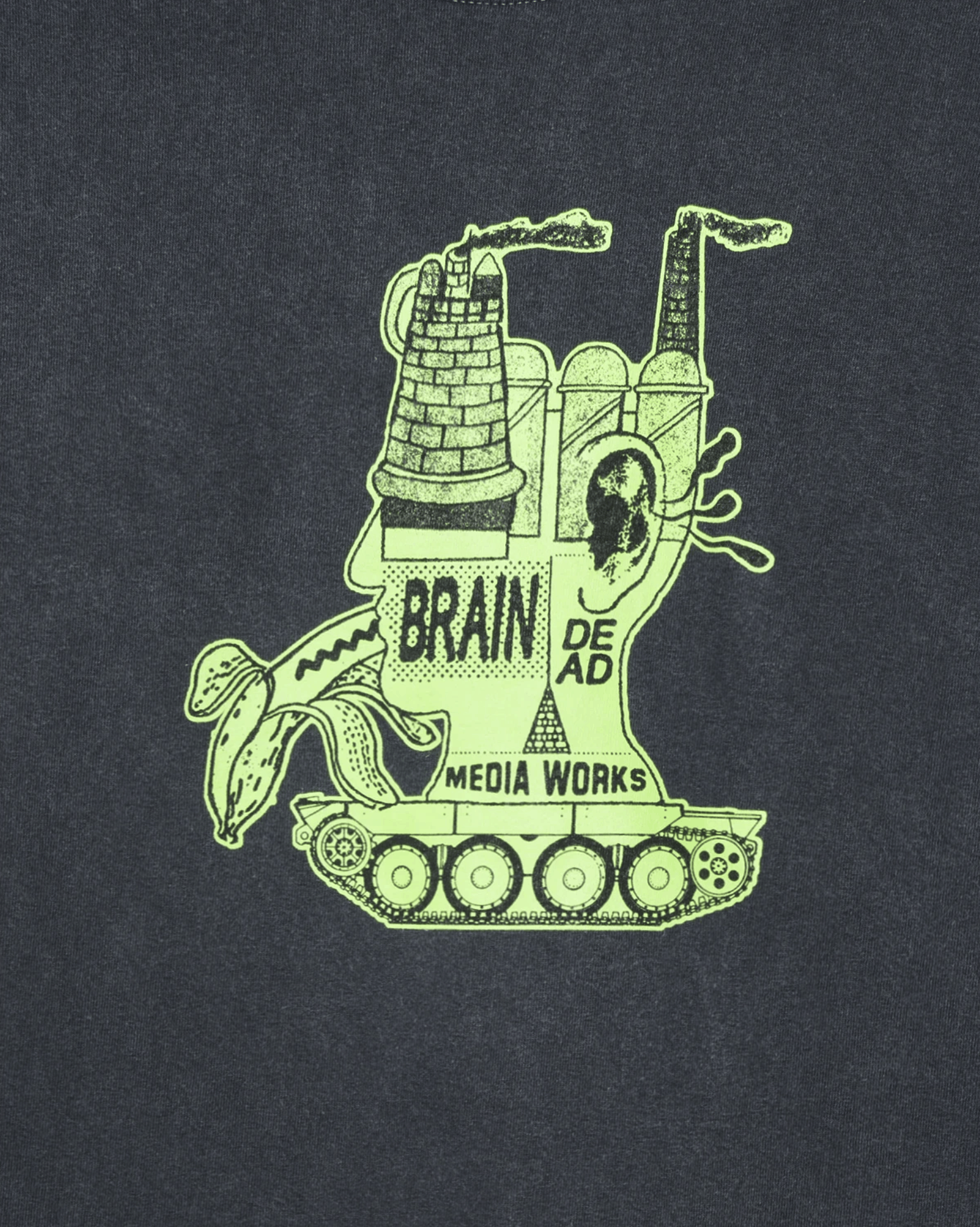 Brain Dead Brain Dead Media Works T shirt Washed Black Size US M / EU 48-50 / 2 - 10 Thumbnail