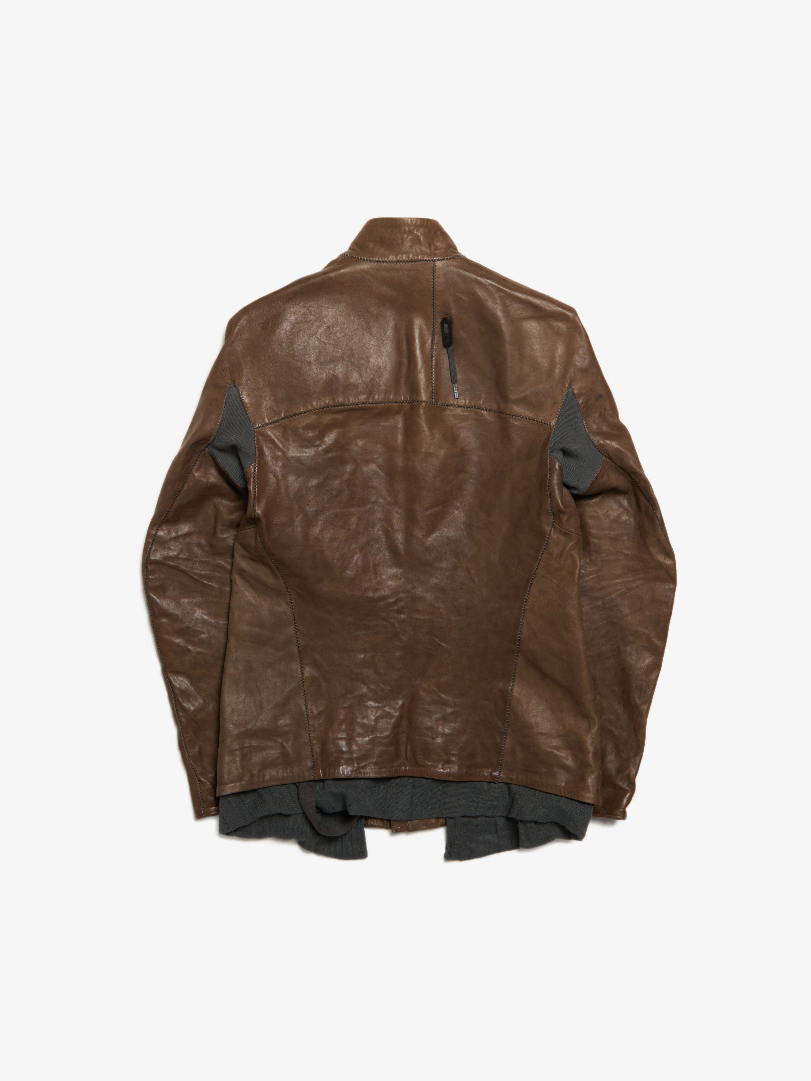 Boris Bidjan Saberi FW17 J1 F20002-G Brown Veg Tan Horse Leather Jacket Size US XL / EU 56 / 4 - 2 Thumbnail