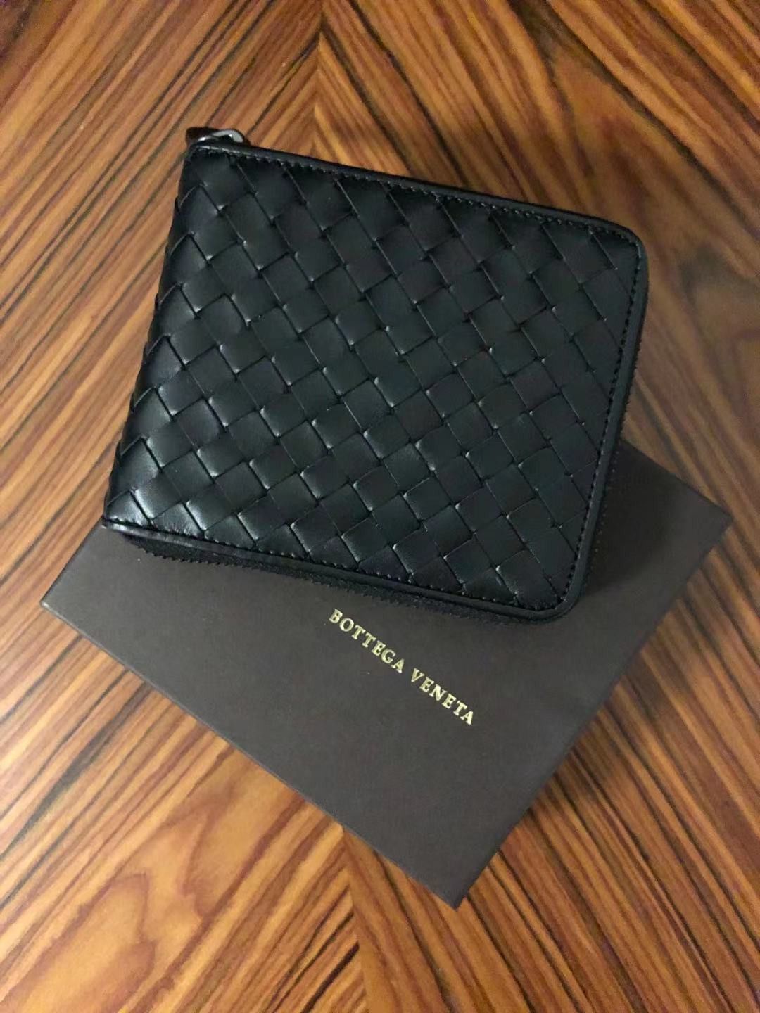 Bottega Veneta Bottega Veneta Intrecciato Woven Zip Around Wallet Size ONE SIZE - 1 Thumbnail