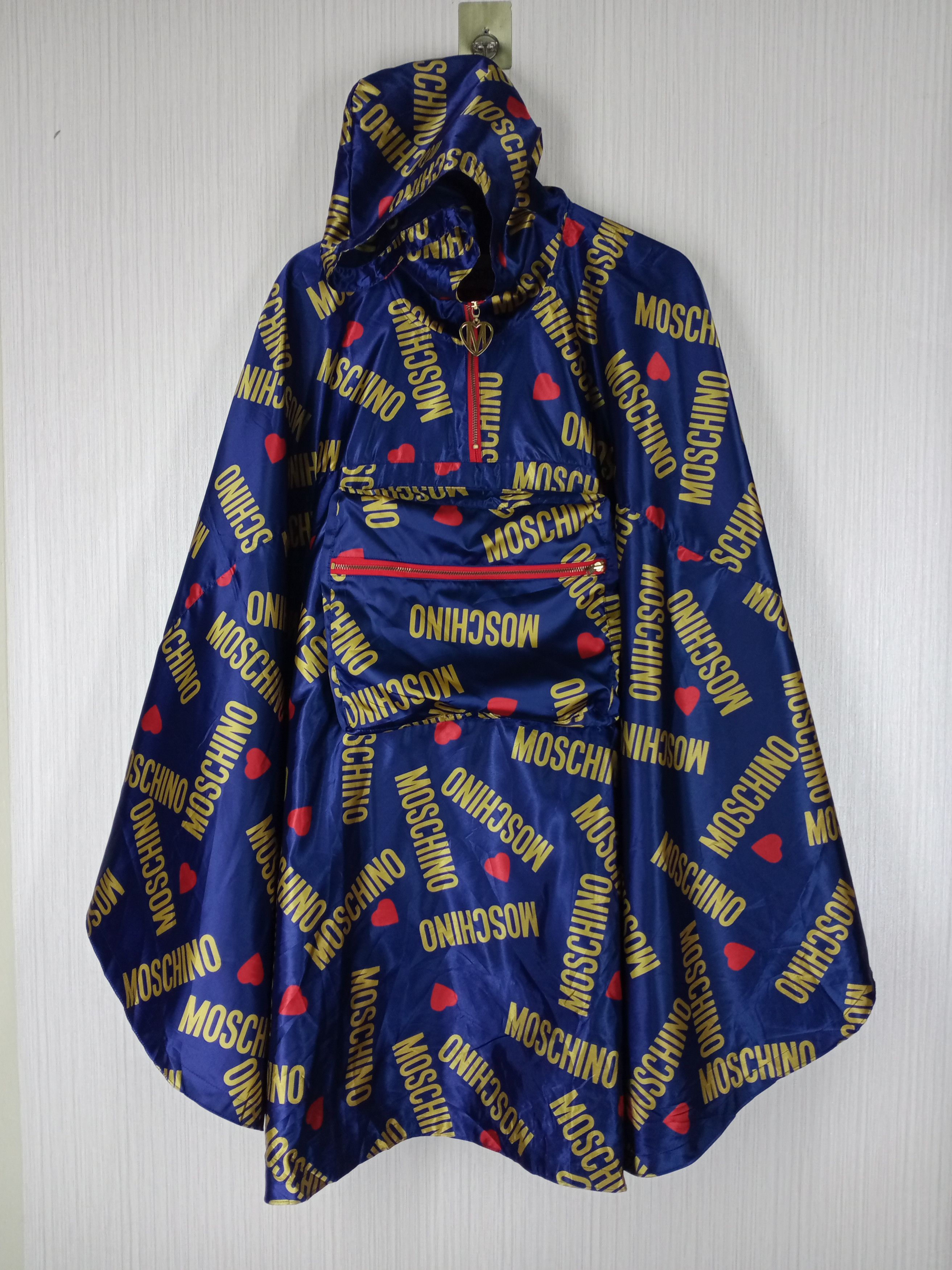 image of Love Moschino Monogram Poncho Rain in No Colour, Men's (Size 2XL)