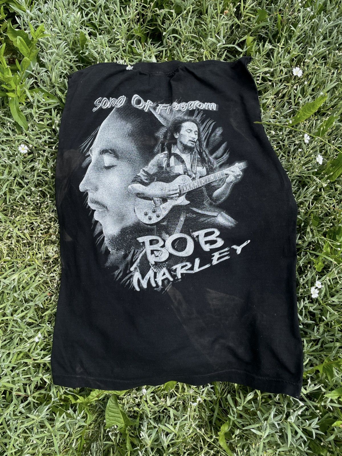 Band Tees 90s Vintage Bob Marley Graphic Trashed Chopped Tank T-Shirt Size US XL / EU 56 / 4 - 3 Thumbnail
