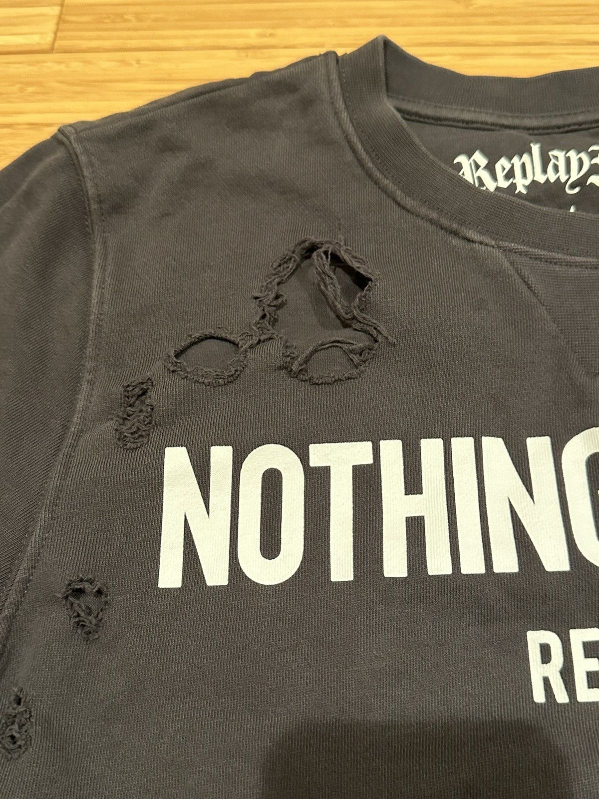 Replay Replay Ripped Patched Crewneck Sweatshirt Size Medium Size US M / EU 48-50 / 2 - 6 Thumbnail