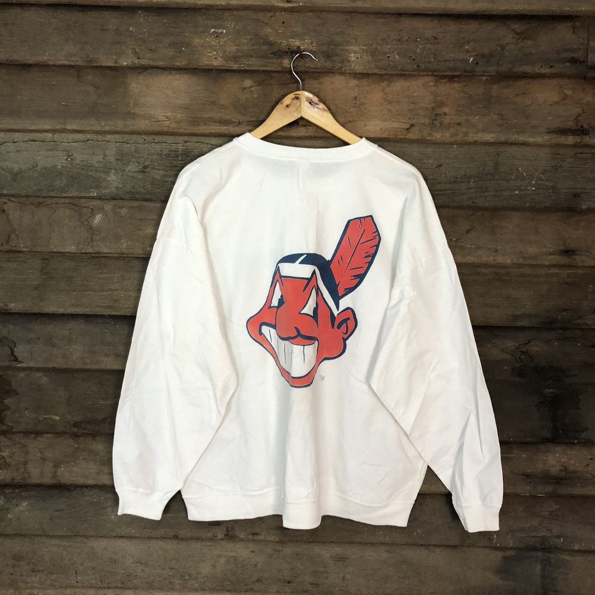 Vintage DL Cleveland red Indians vintage White shirt #3848 Size US XL / EU 56 / 4 - 3 Thumbnail