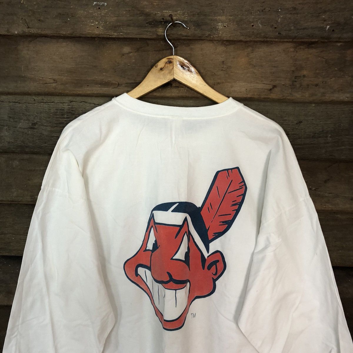 Vintage DL Cleveland red Indians vintage White shirt #3848 Size US XL / EU 56 / 4 - 2 Thumbnail