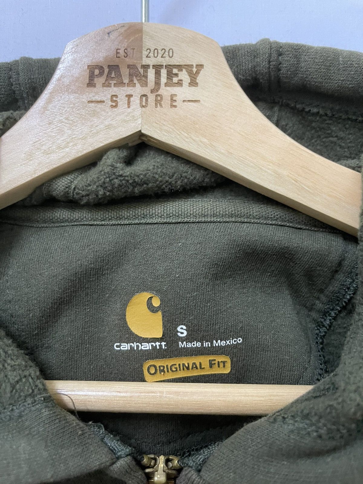 Carhartt × Vintage Vintage Carhartt Full Zipper Hoodie Olive Green Size US S / EU 44-46 / 1 - 5 Thumbnail