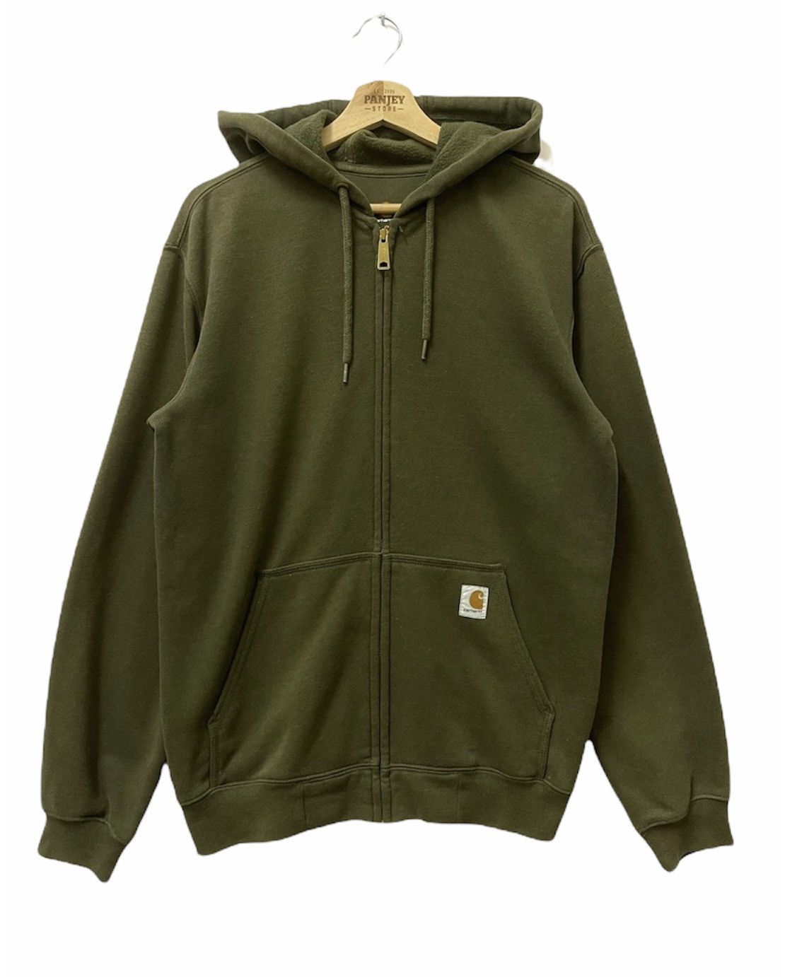 Carhartt × Vintage Vintage Carhartt Full Zipper Hoodie Olive Green Size US S / EU 44-46 / 1 - 1 Thumbnail