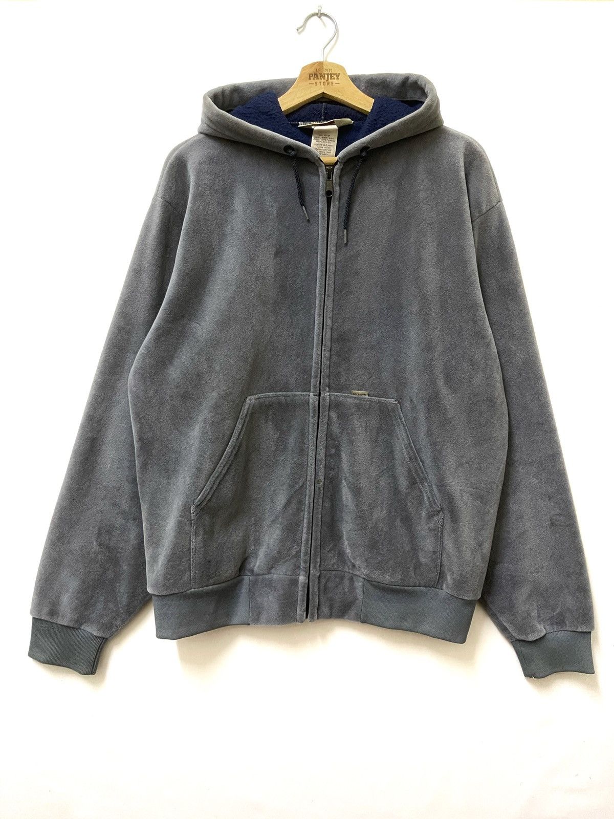 Carhartt × Vintage Vintage Carhartt Corduroy Full Zipper Hoodie Grey Size US L / EU 52-54 / 3 - 1 Thumbnail