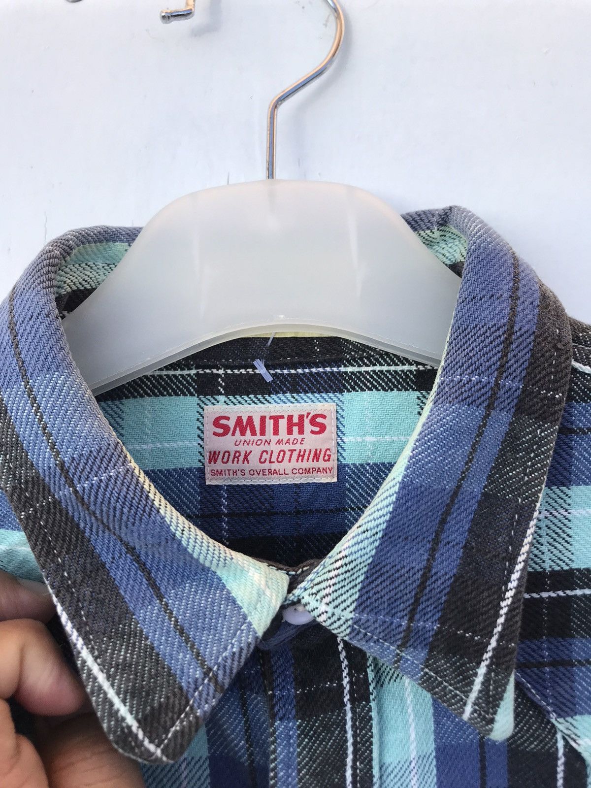 Smith's American Smith Union Made Pearl Snap Button Western Flannel Size US M / EU 48-50 / 2 - 3 Thumbnail