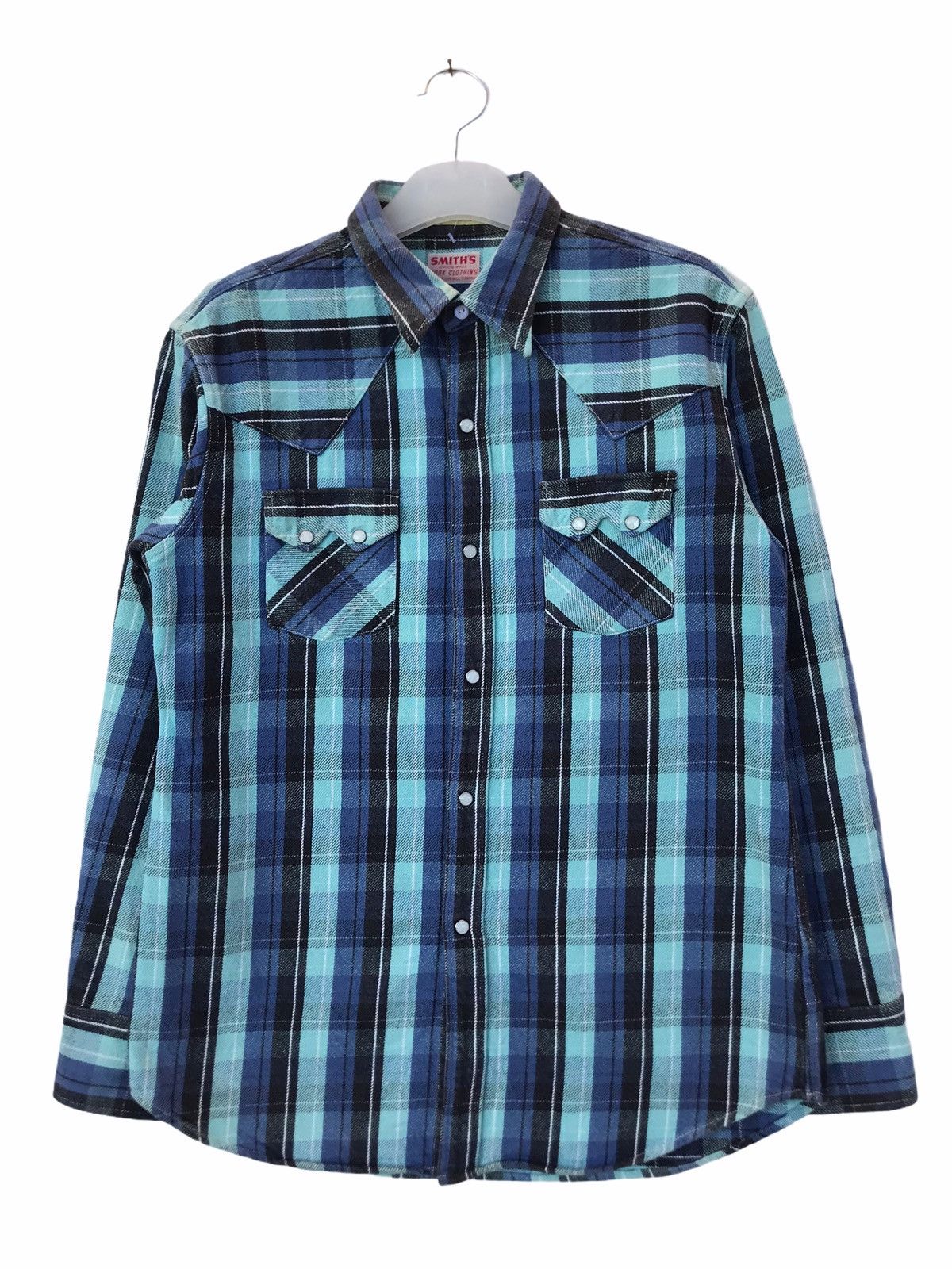 image of Smith Union Made Pearl Snap Button Western Flannel, Men's (Size Medium)