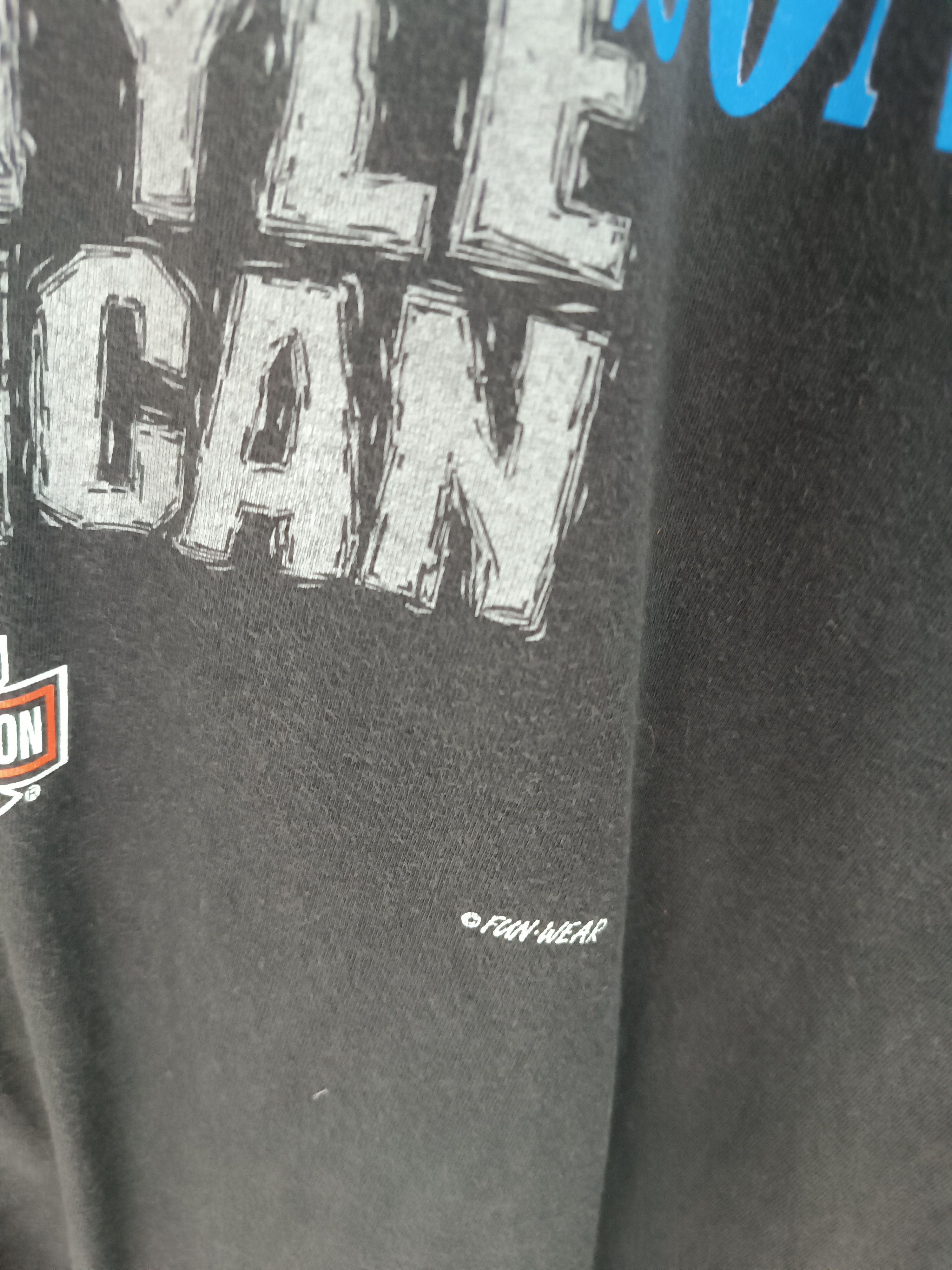 Harley Davidson VINTAGE 90'S FADED HARLEY DAVIDSON HENLEY TEE Size US XL / EU 56 / 4 - 17 Thumbnail