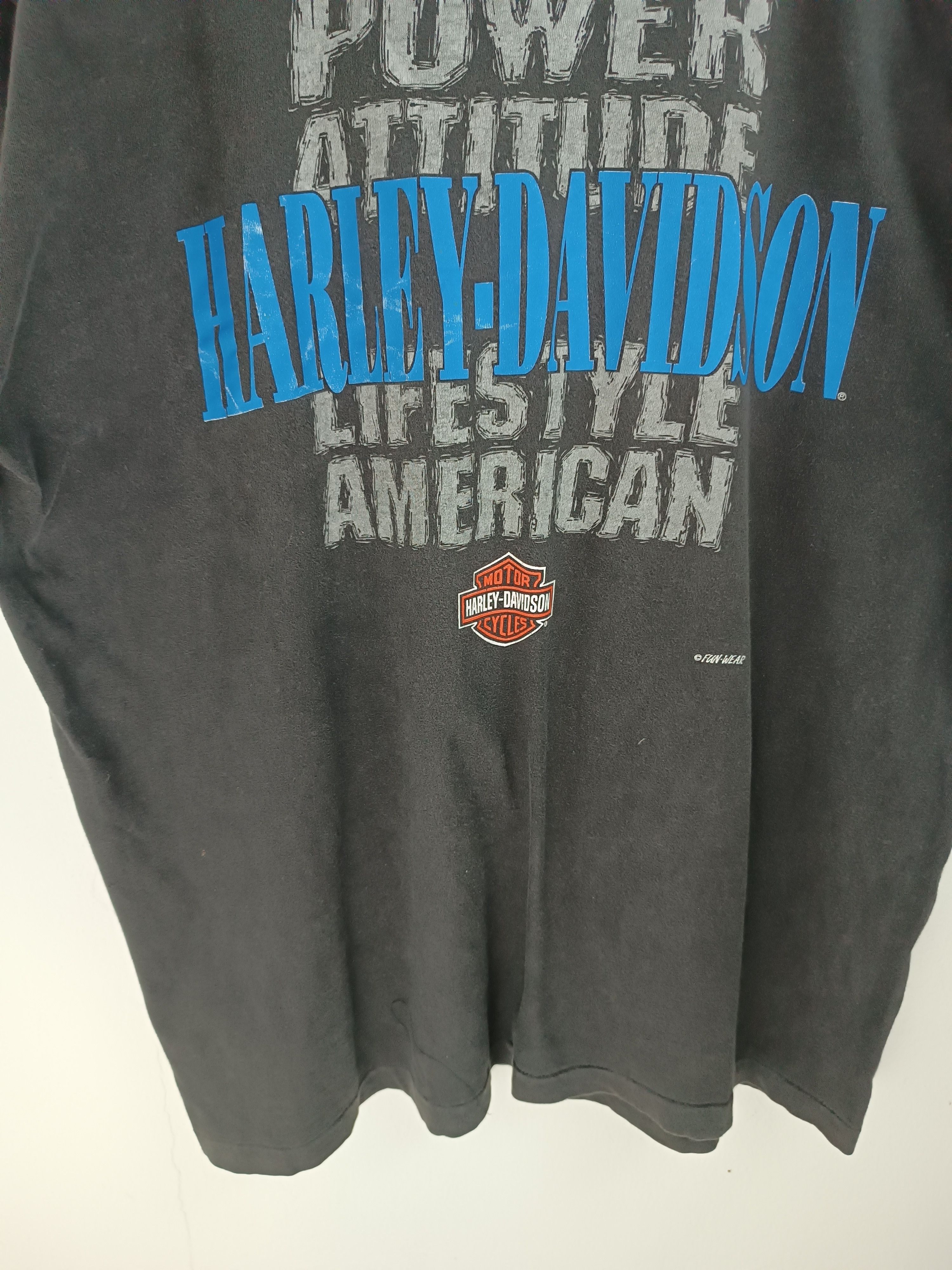 Harley Davidson VINTAGE 90'S FADED HARLEY DAVIDSON HENLEY TEE Size US XL / EU 56 / 4 - 16 Thumbnail