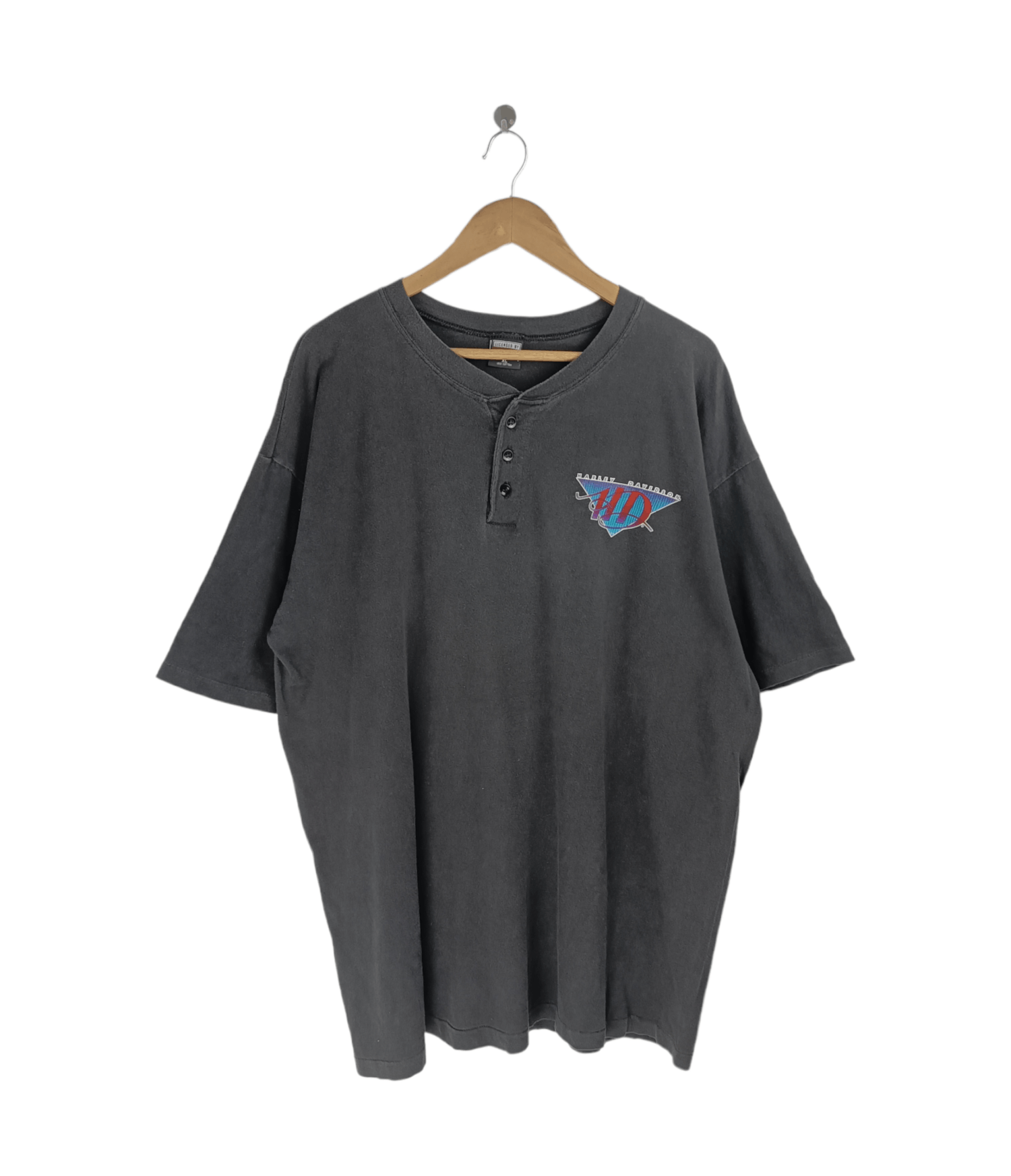 Harley Davidson VINTAGE 90'S FADED HARLEY DAVIDSON HENLEY TEE Size US XL / EU 56 / 4 - 2 Thumbnail