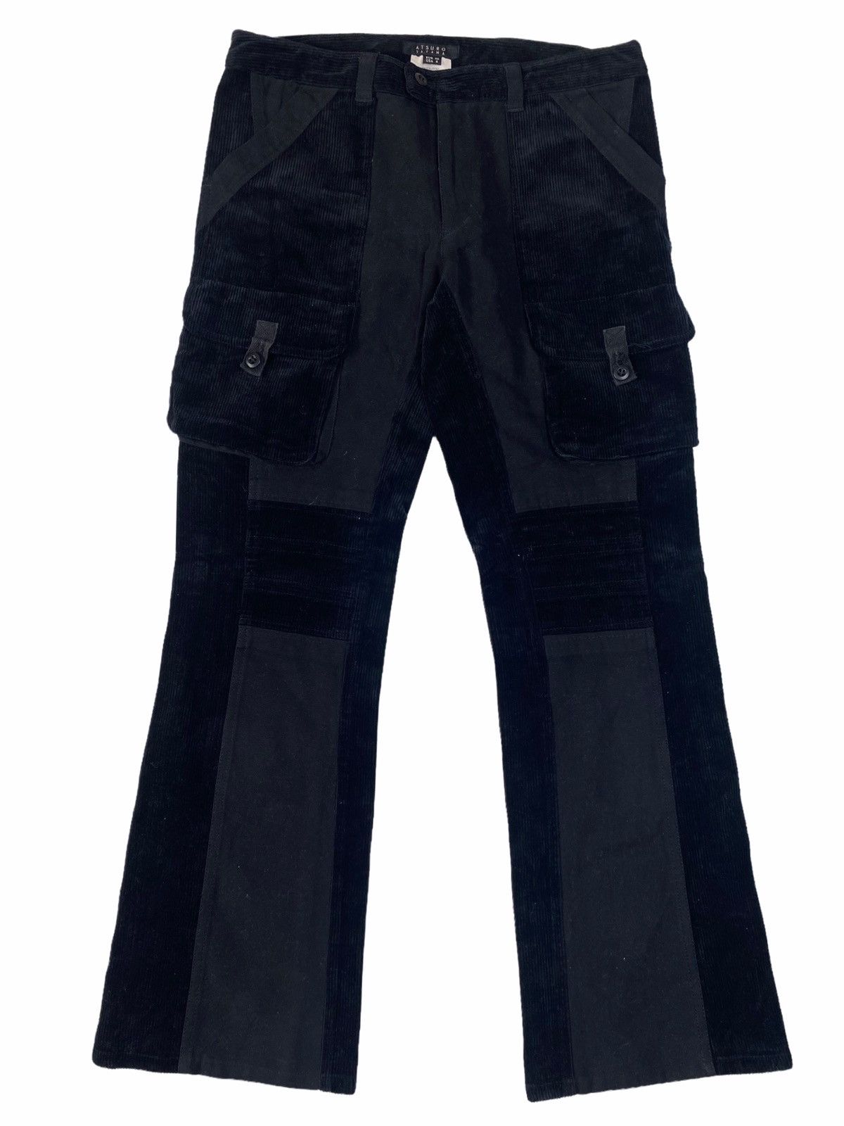 14th Addiction 1990s Atsuro Tayama - Hybrid Corduroy Flared Pants Size US 30 / EU 46 - 2 Thumbnail