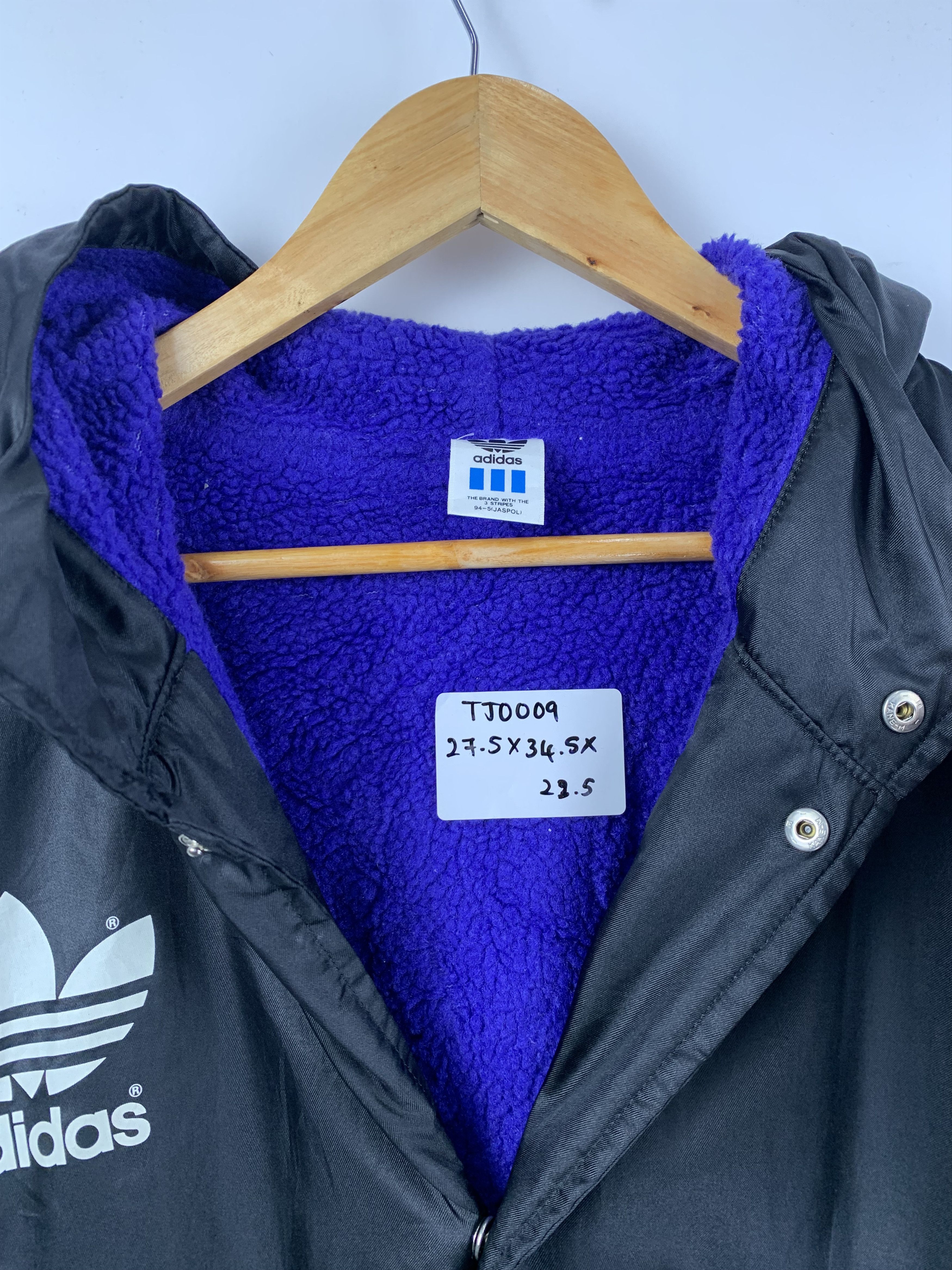 Adidas Vintage Adidas Button Up Trefoil Hooded Nylon Jacket Size US XXL / EU 58 / 5 - 11 Thumbnail