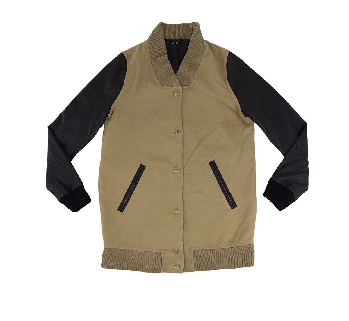 Japanese Brand Emoda Simple Varsity Jacket Quilted Inne Snap Button Size US M / EU 48-50 / 2 - 1 Thumbnail