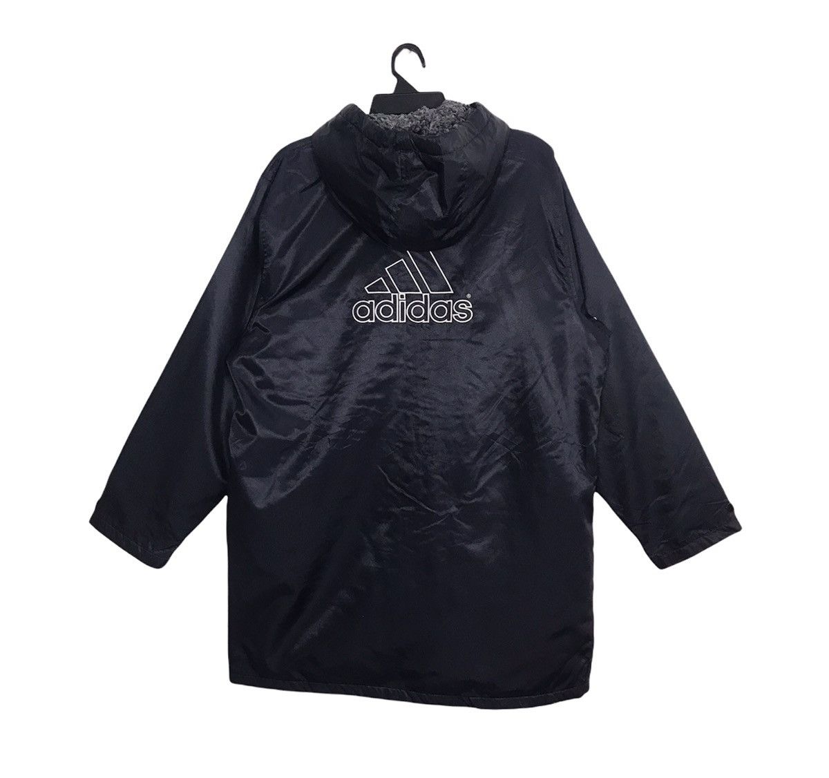image of Adidas Clima 365 Athletic Coach Parkas Hoodies Wool Sherpa in Blueblack, Men's (Size XL)