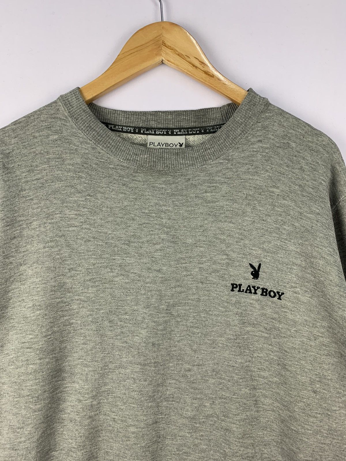 Playboy × Vintage Playboy Big Logo Sweatshirt Grey Large Size US L / EU 52-54 / 3 - 5 Thumbnail