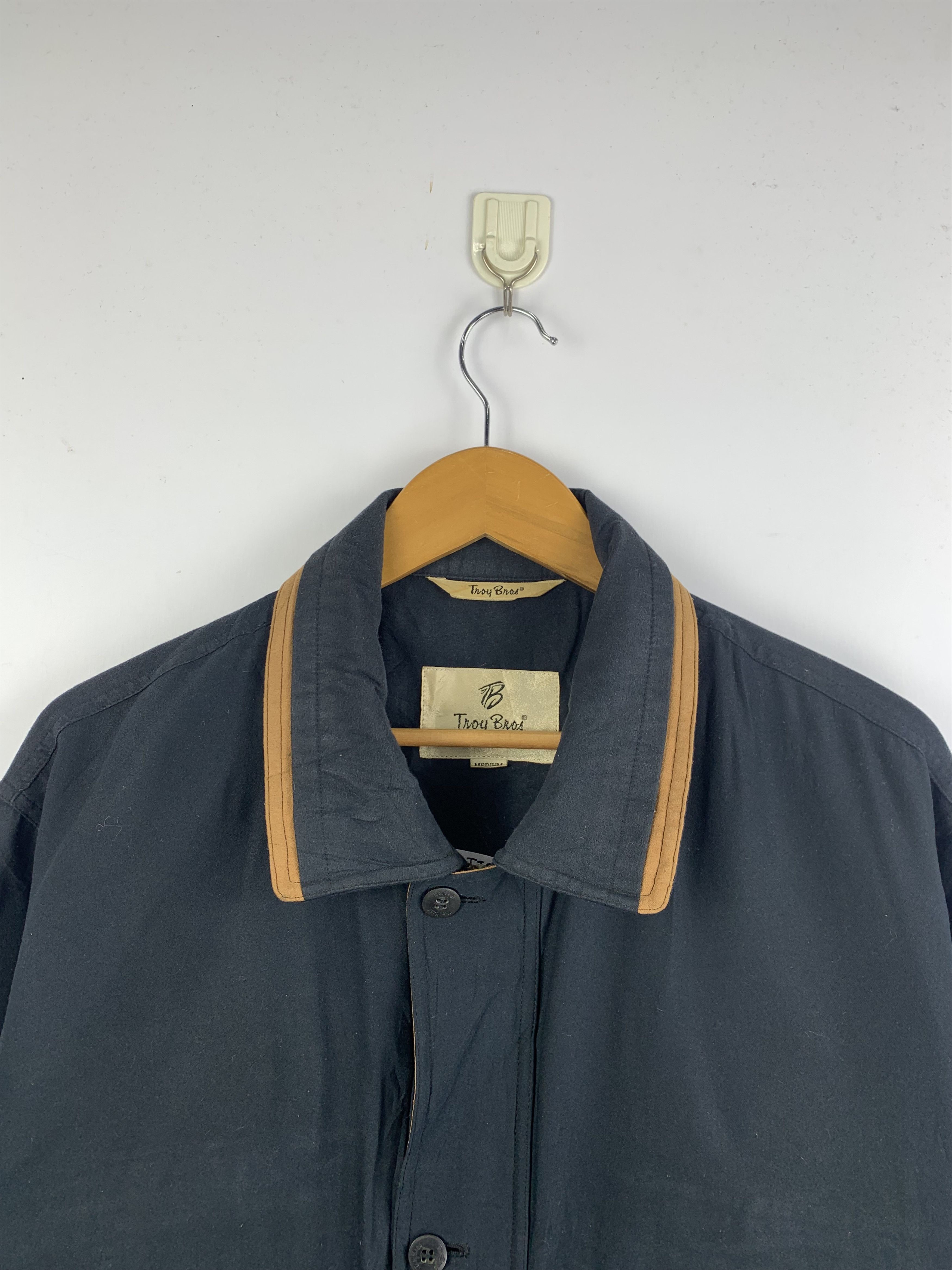 Japanese Brand Vintage TROY BROS Zip Up Workwear Bomber Jacket Size US M / EU 48-50 / 2 - 2 Thumbnail