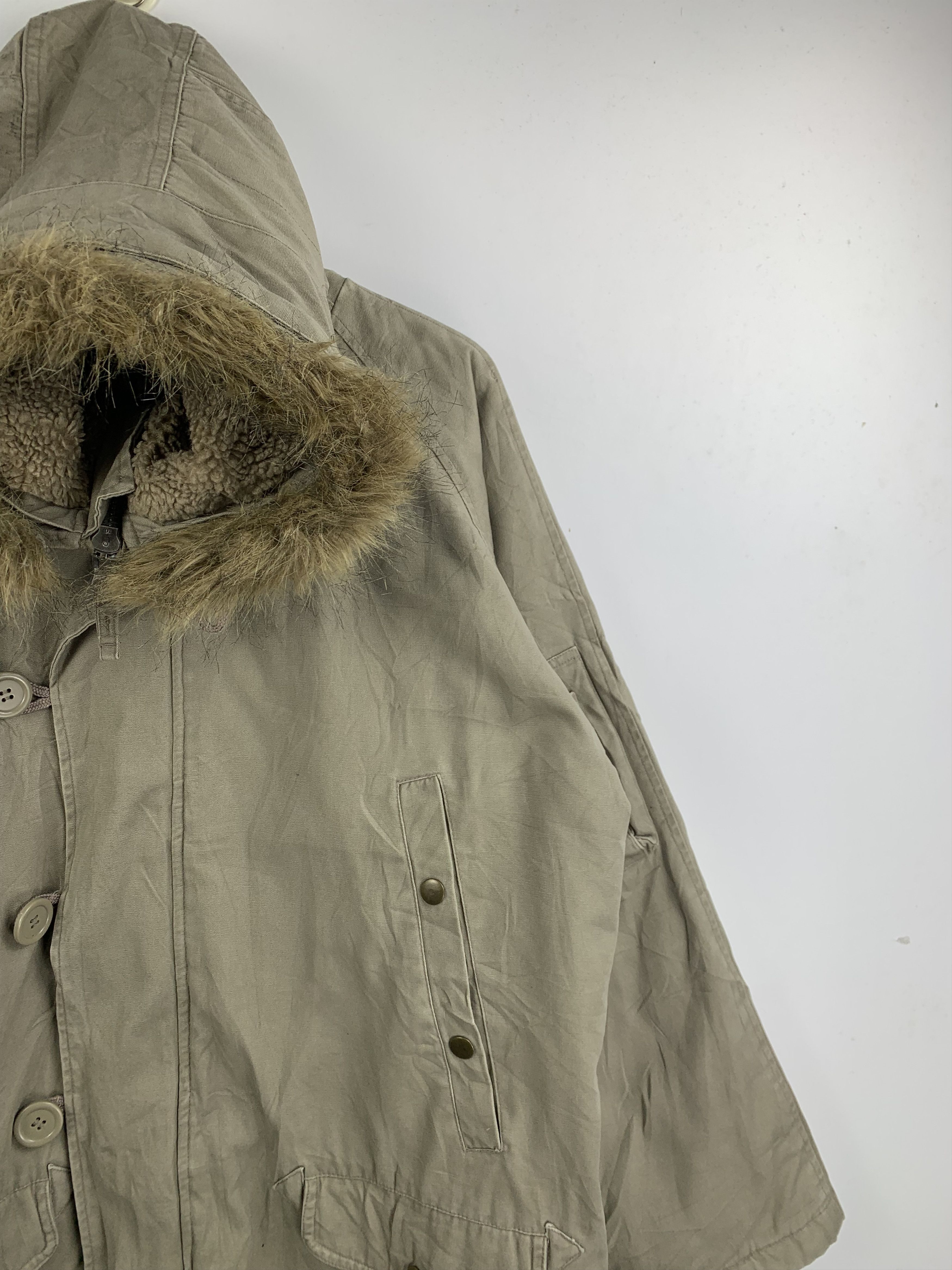 Japanese Brand Vintage VOYAGE Sherpa Hoodie Parka Jacket Size US M / EU 48-50 / 2 - 4 Thumbnail